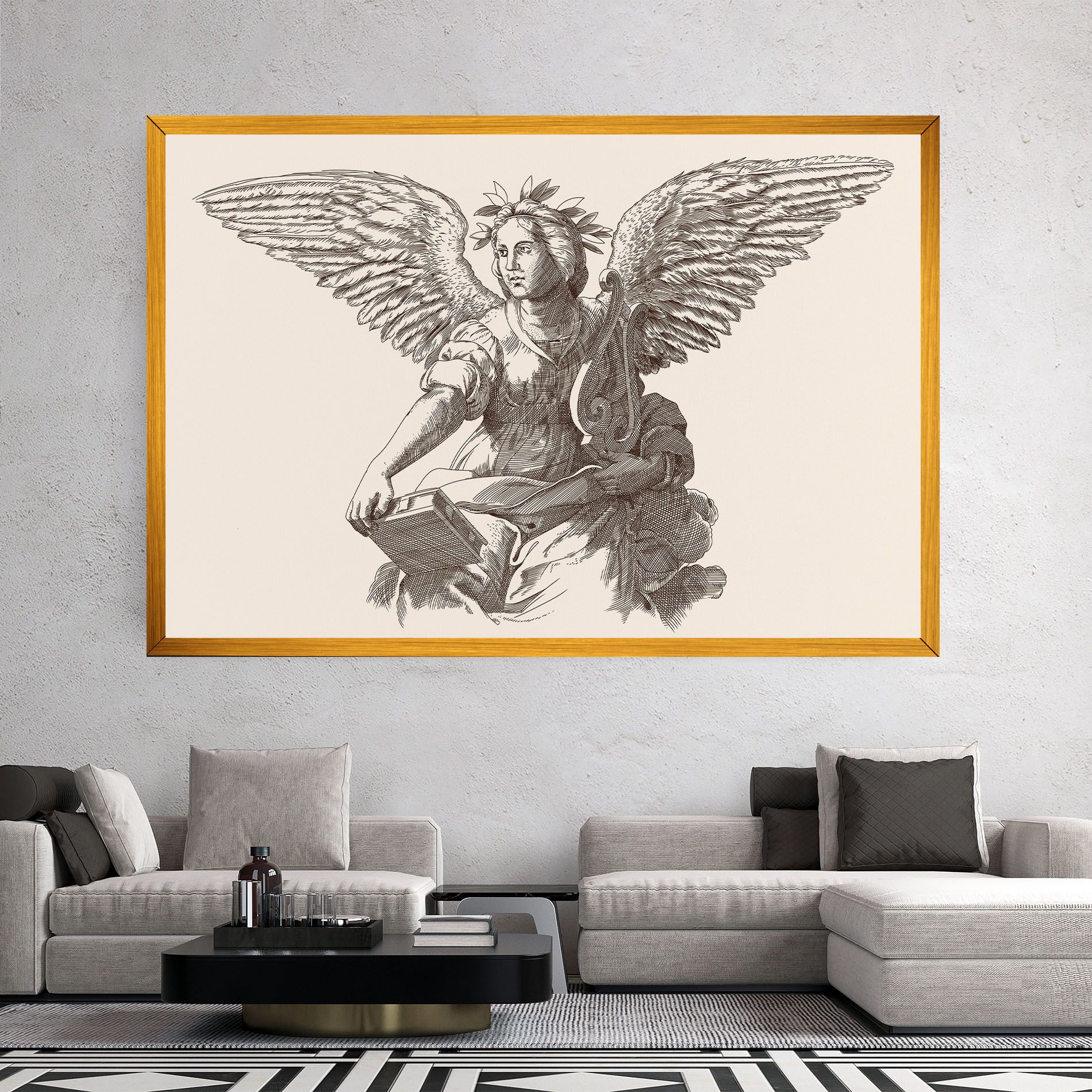 Brown Line Angel mockup 2