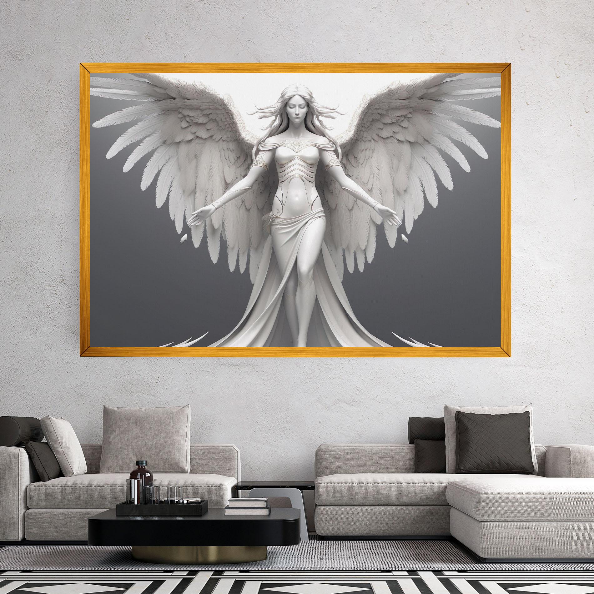 Leinwandbild White Stone Woman mockup 2