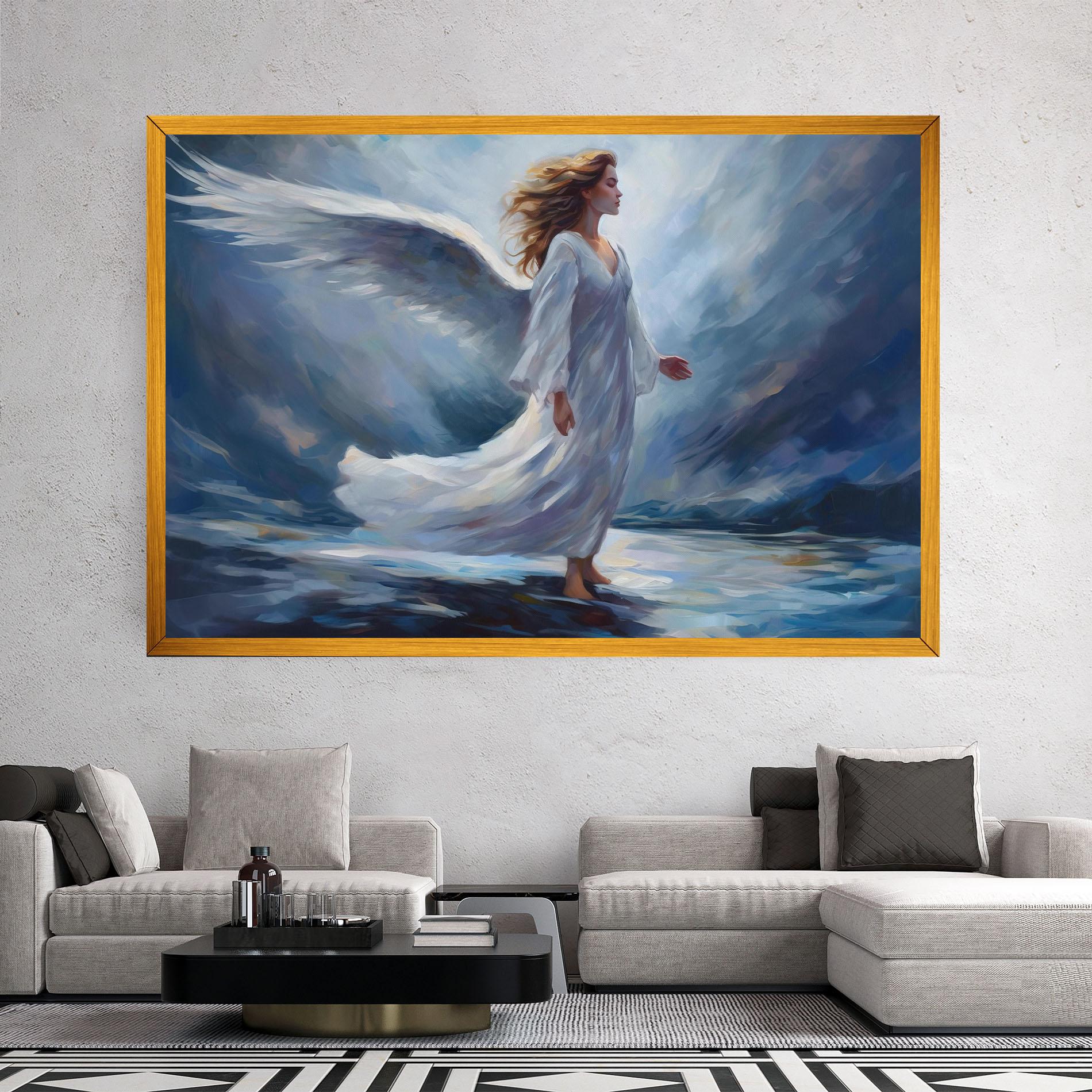 Leinwandbild Wind Angel Woman mockup 2