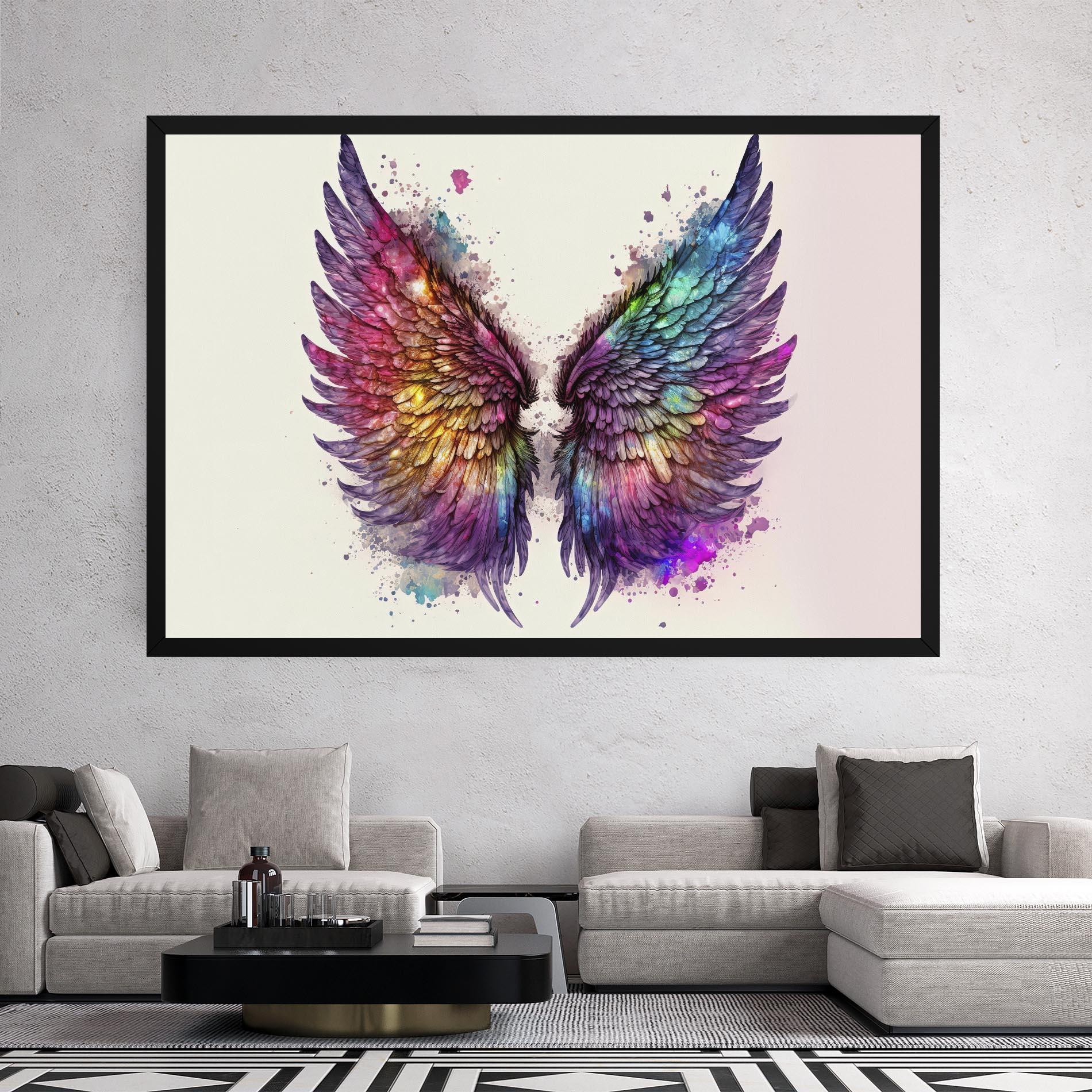 Leinwandbild Magic Watercolor Wings mockup 2