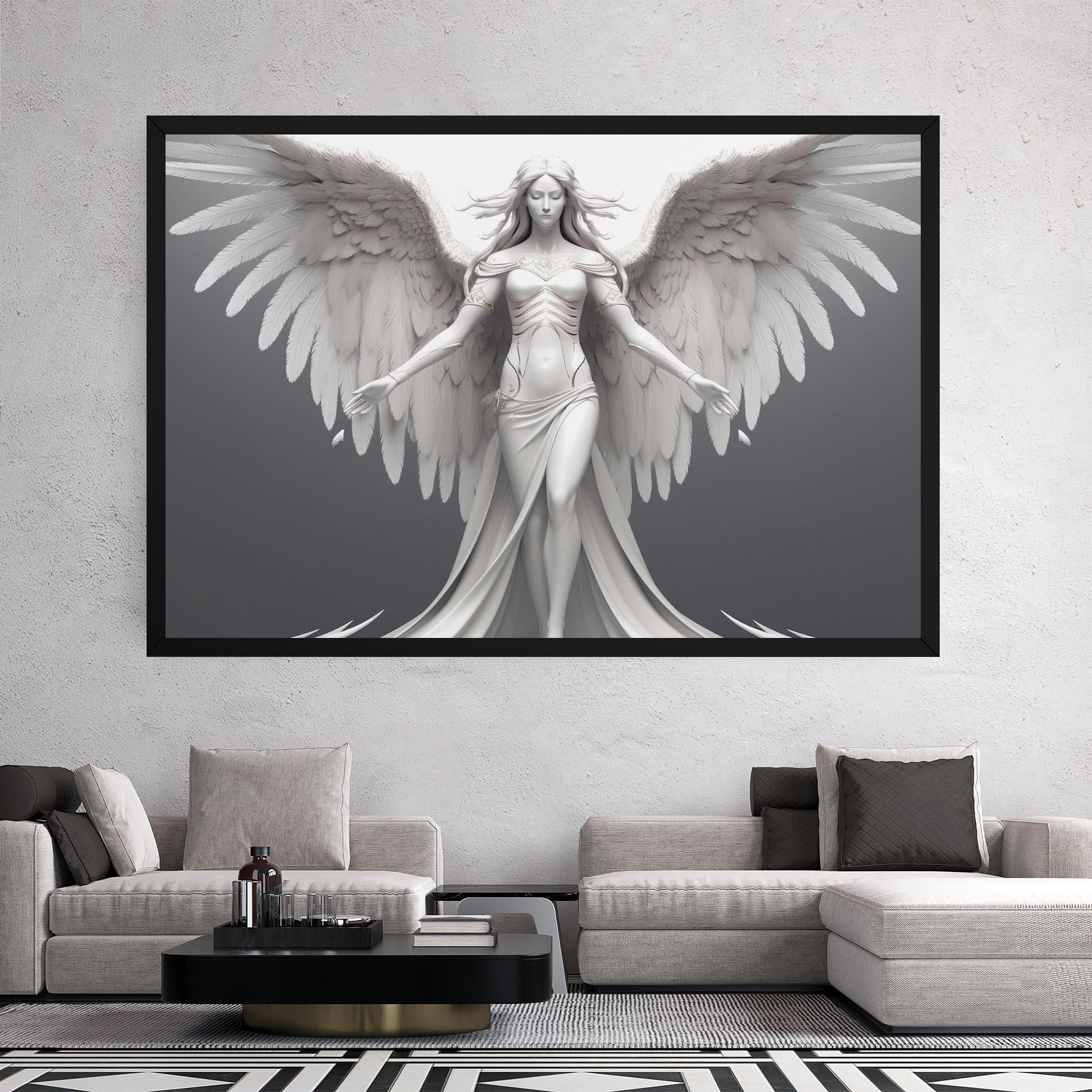 Leinwandbild White Stone Woman mockup 2