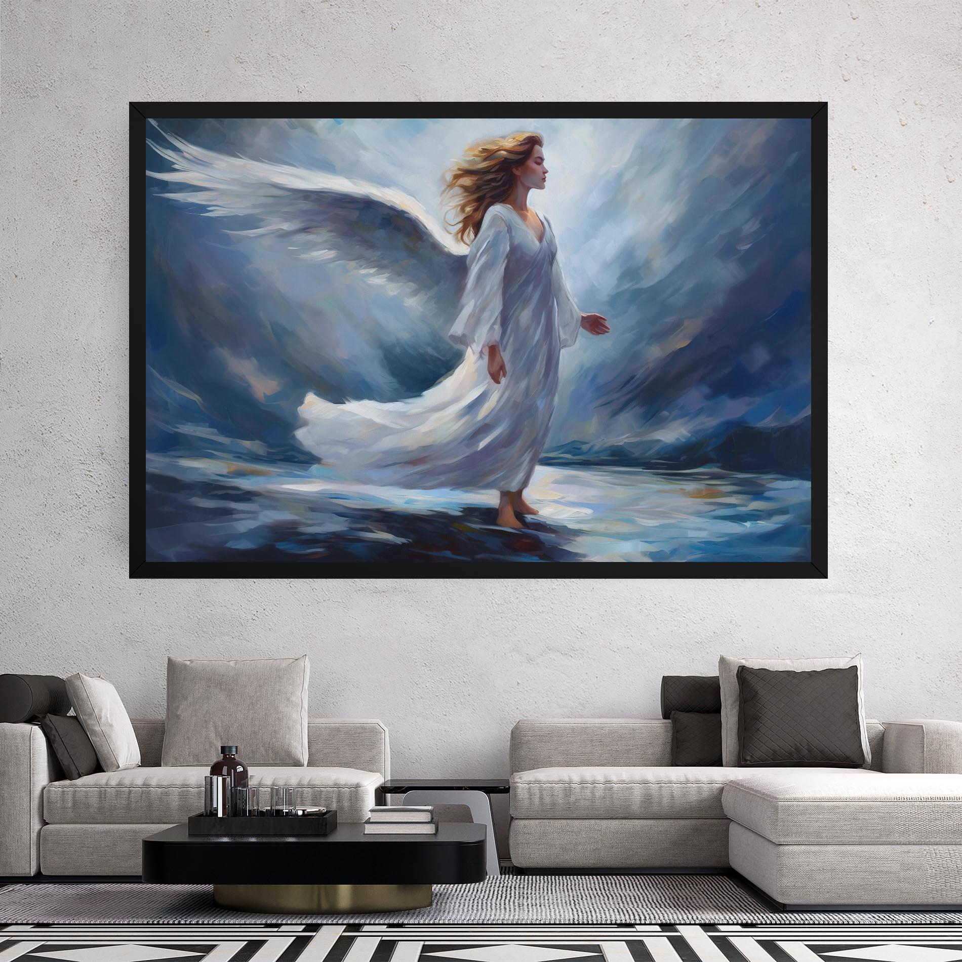 Leinwandbild Wind Angel Woman mockup 2