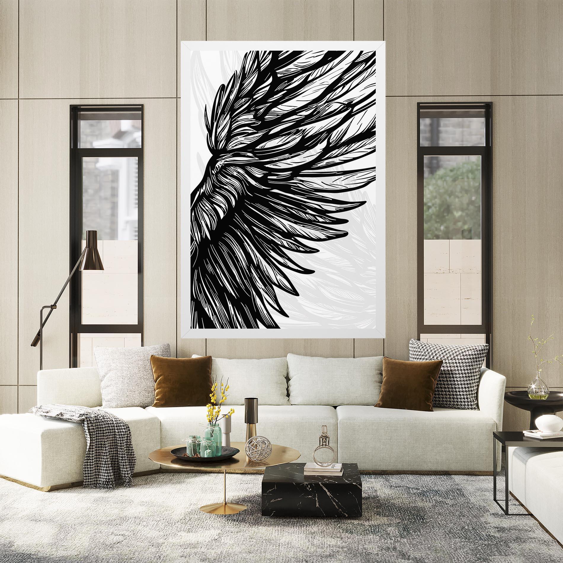 Leinwandbild Wing Line mockup 2