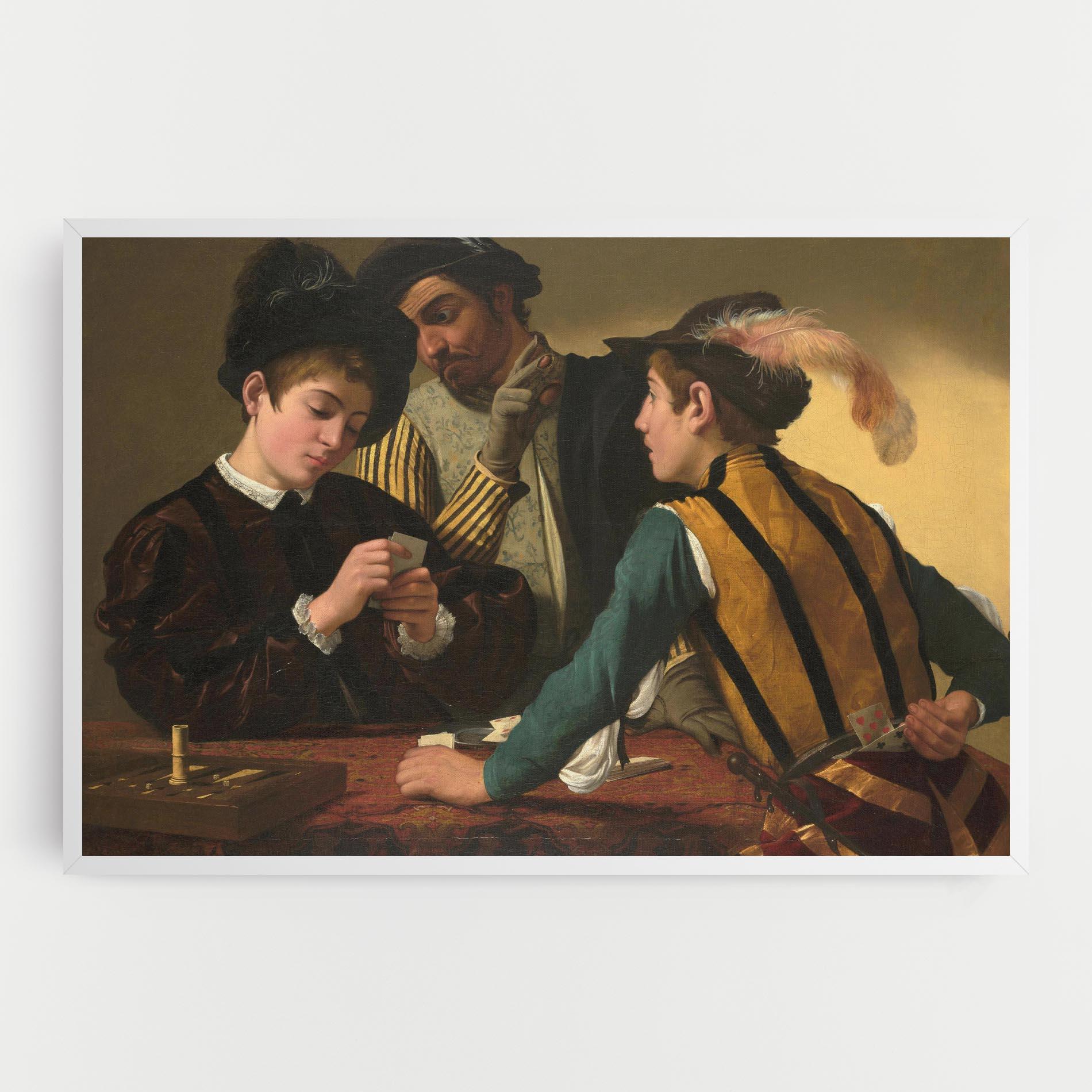 Leinwandbild Caravaggio The Cardsharps mockup 0