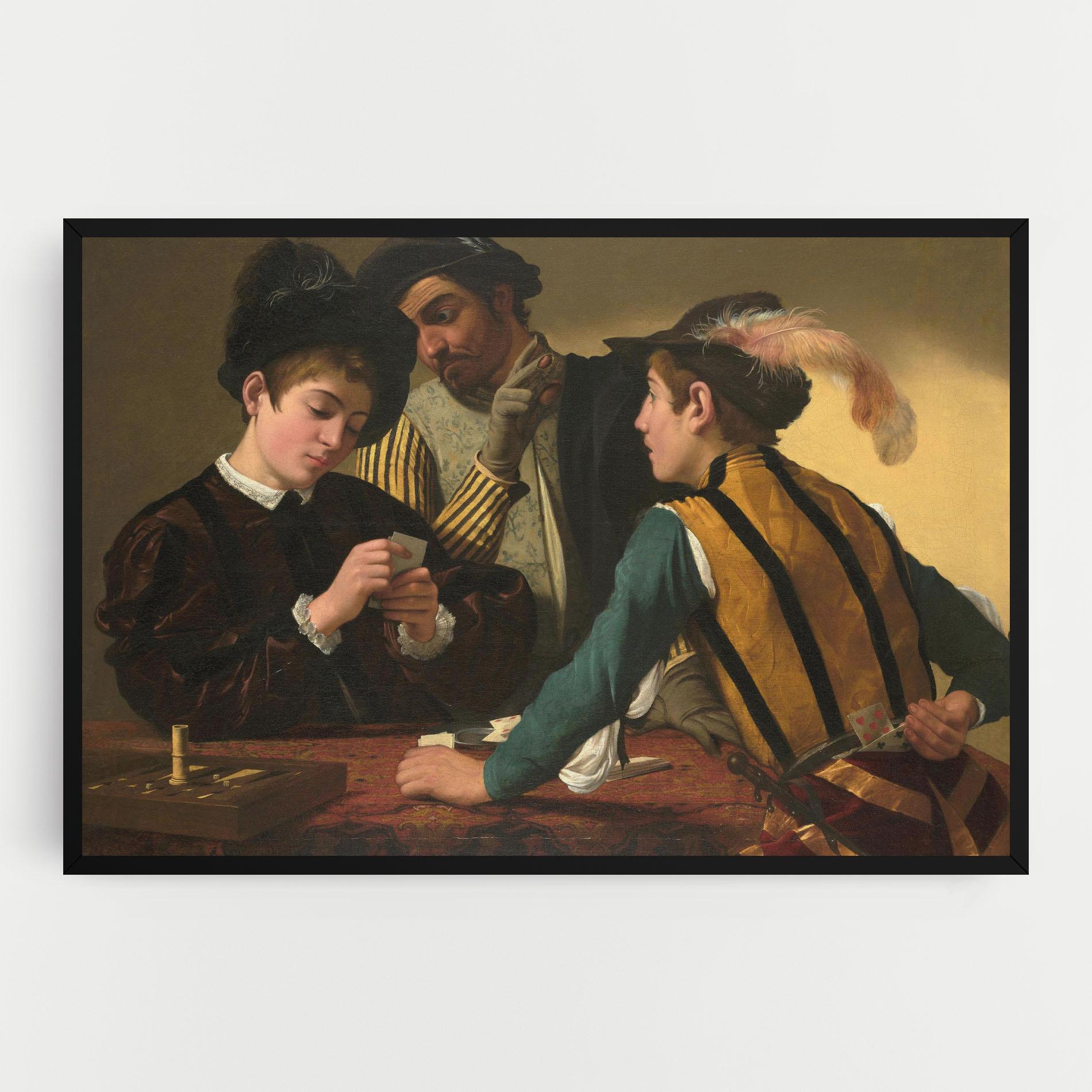 Leinwandbild Caravaggio The Cardsharps mockup 0