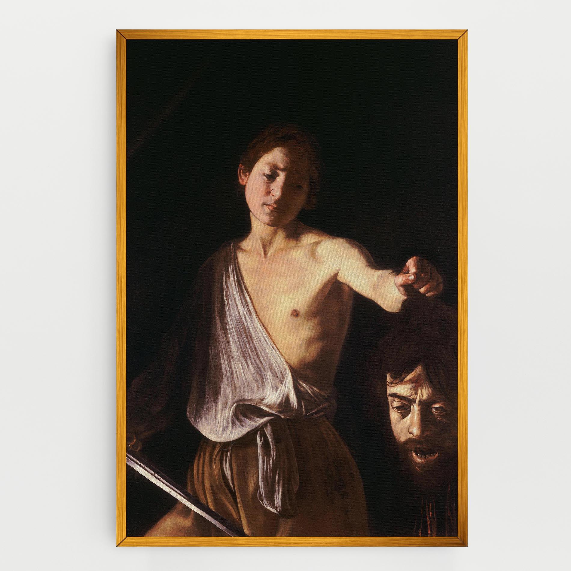 Leinwandbild David With The Head Of Goliath mockup 0