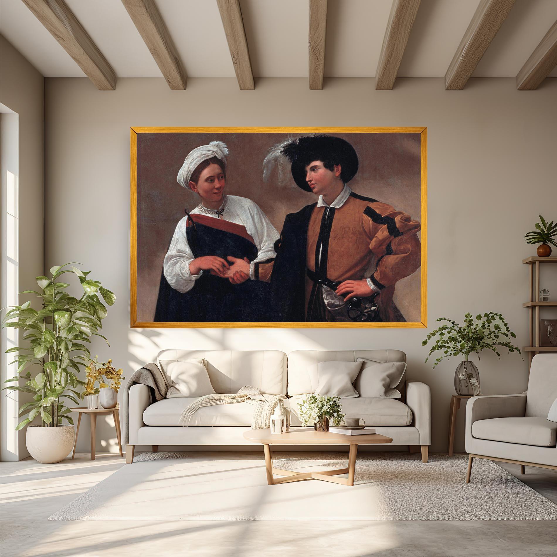 Leinwandbild Caravaggio Good Luck mockup 6