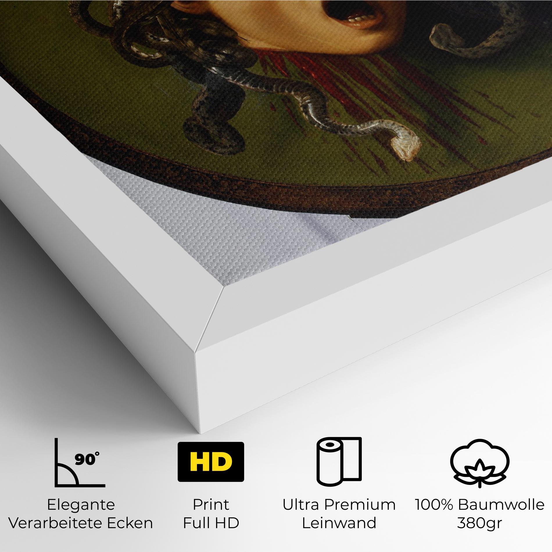 Leinwandbild Caravaggio Medusa mockup 4