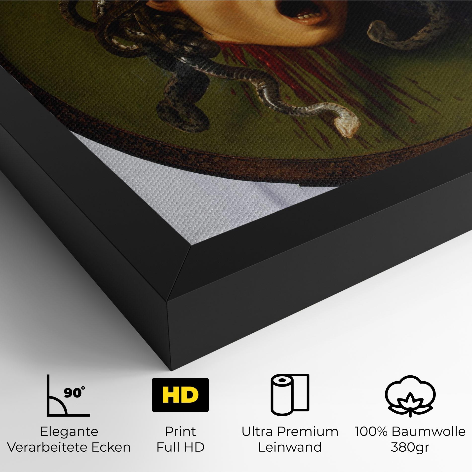 Leinwandbild Caravaggio Medusa mockup 4
