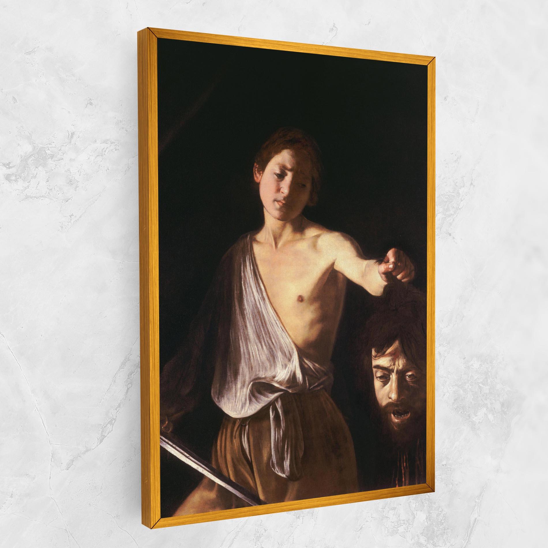 Leinwandbild David With The Head Of Goliath mockup 1