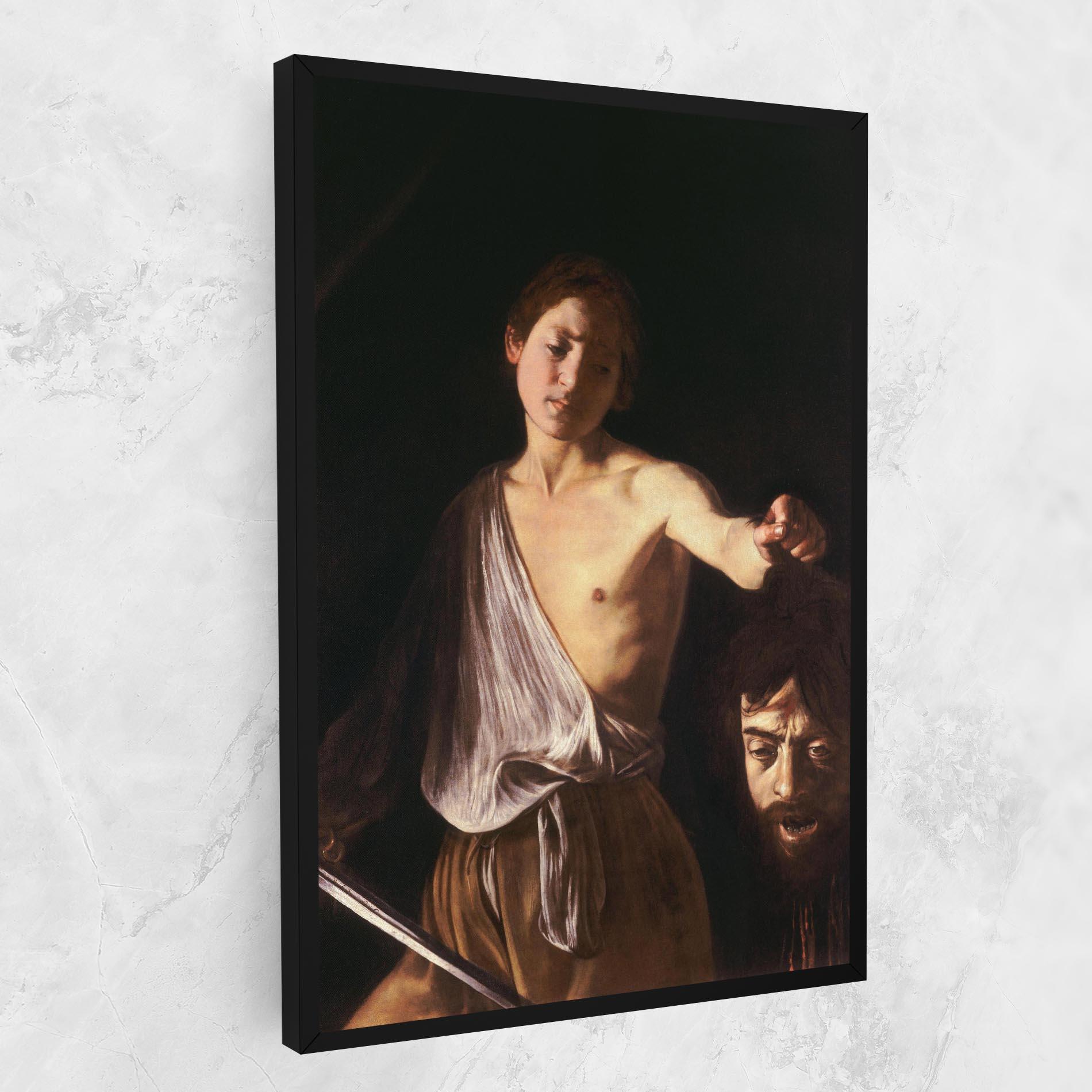 Leinwandbild David With The Head Of Goliath mockup 1