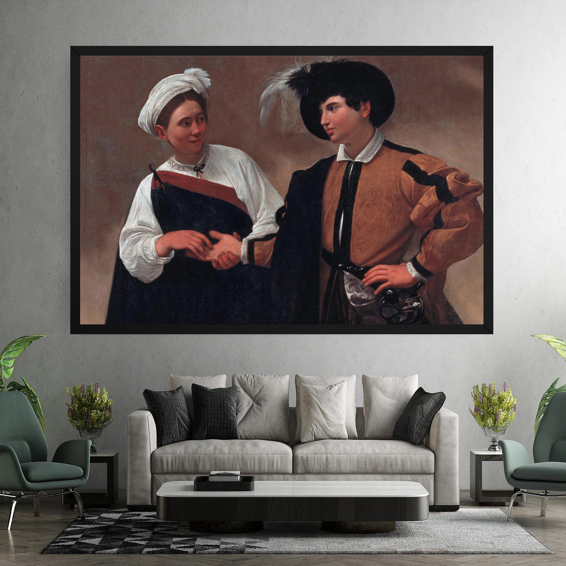 Leinwandbild Caravaggio Good Luck mockup 7