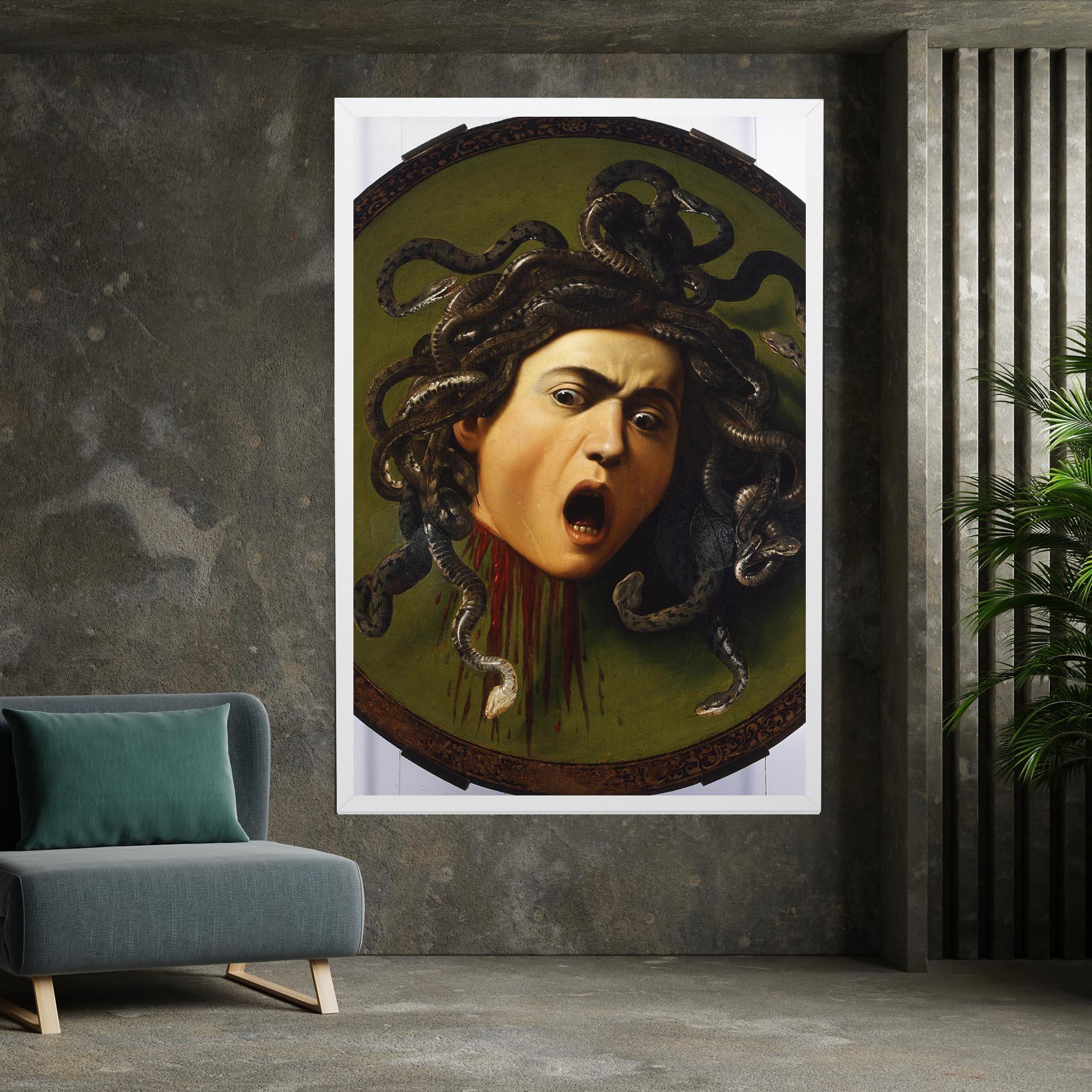Leinwandbild Caravaggio Medusa mockup 7
