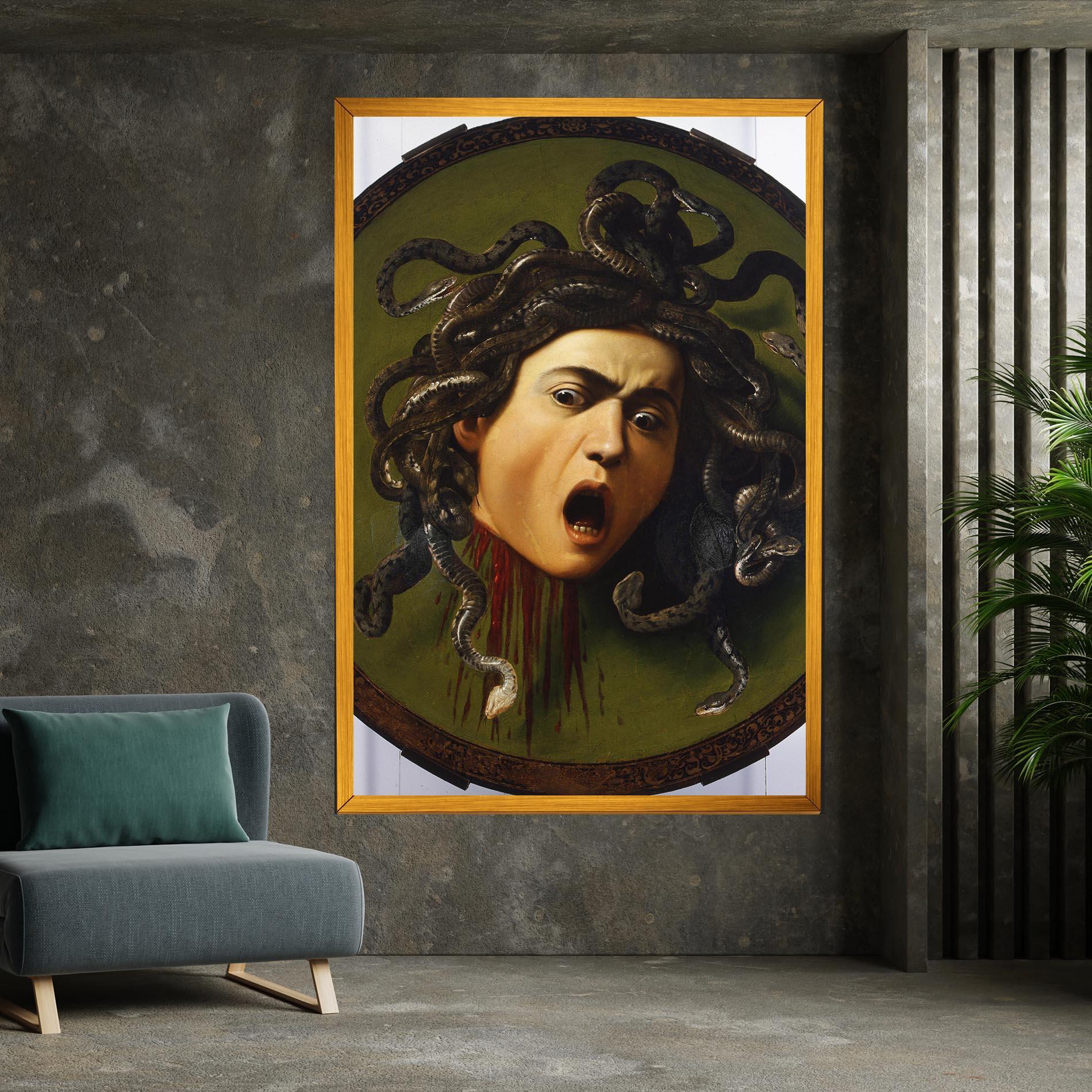 Leinwandbild Caravaggio Medusa mockup 7