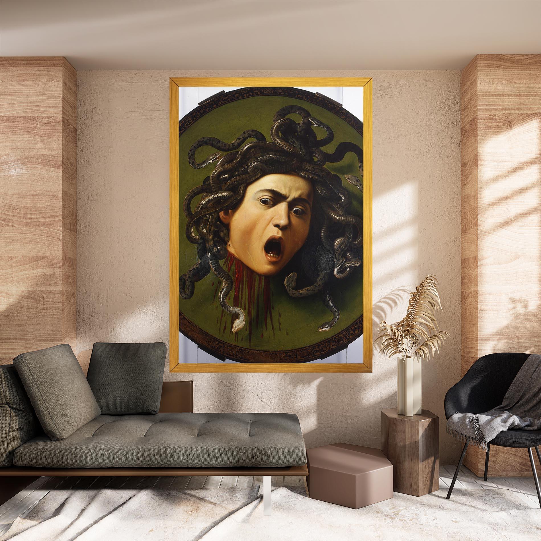 Leinwandbild Caravaggio Medusa mockup 8