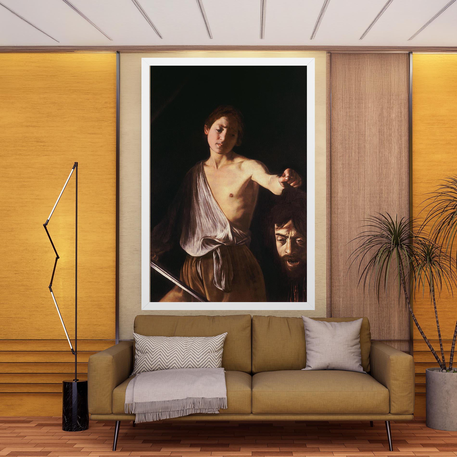 Leinwandbild David With The Head Of Goliath mockup 9