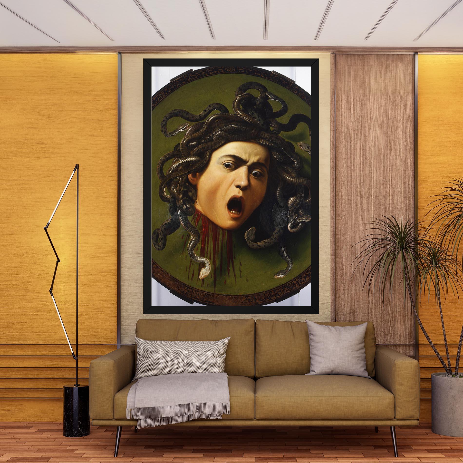 Leinwandbild Caravaggio Medusa mockup 9