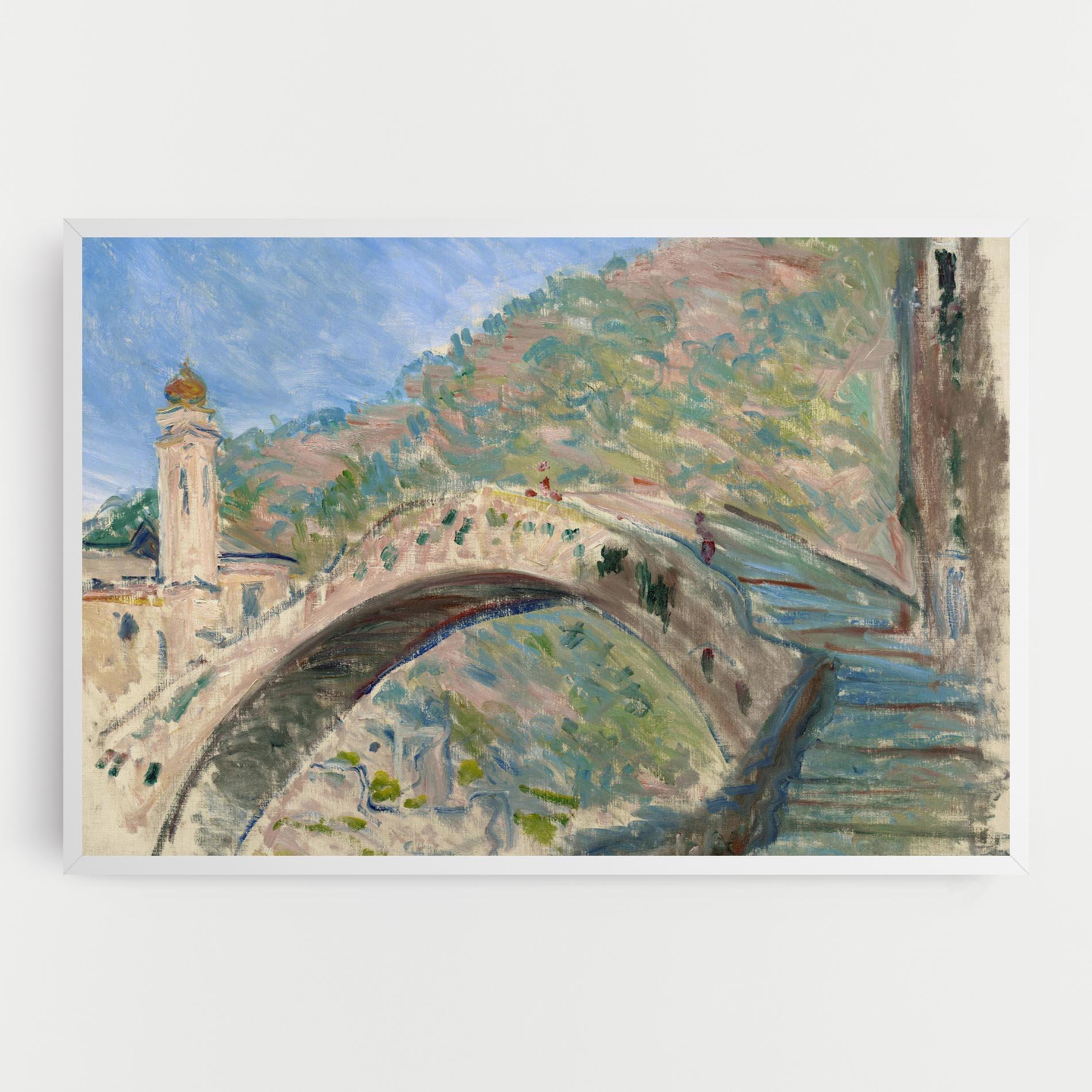 Leinwandbild Bridge At Dolceacqua mockup 0