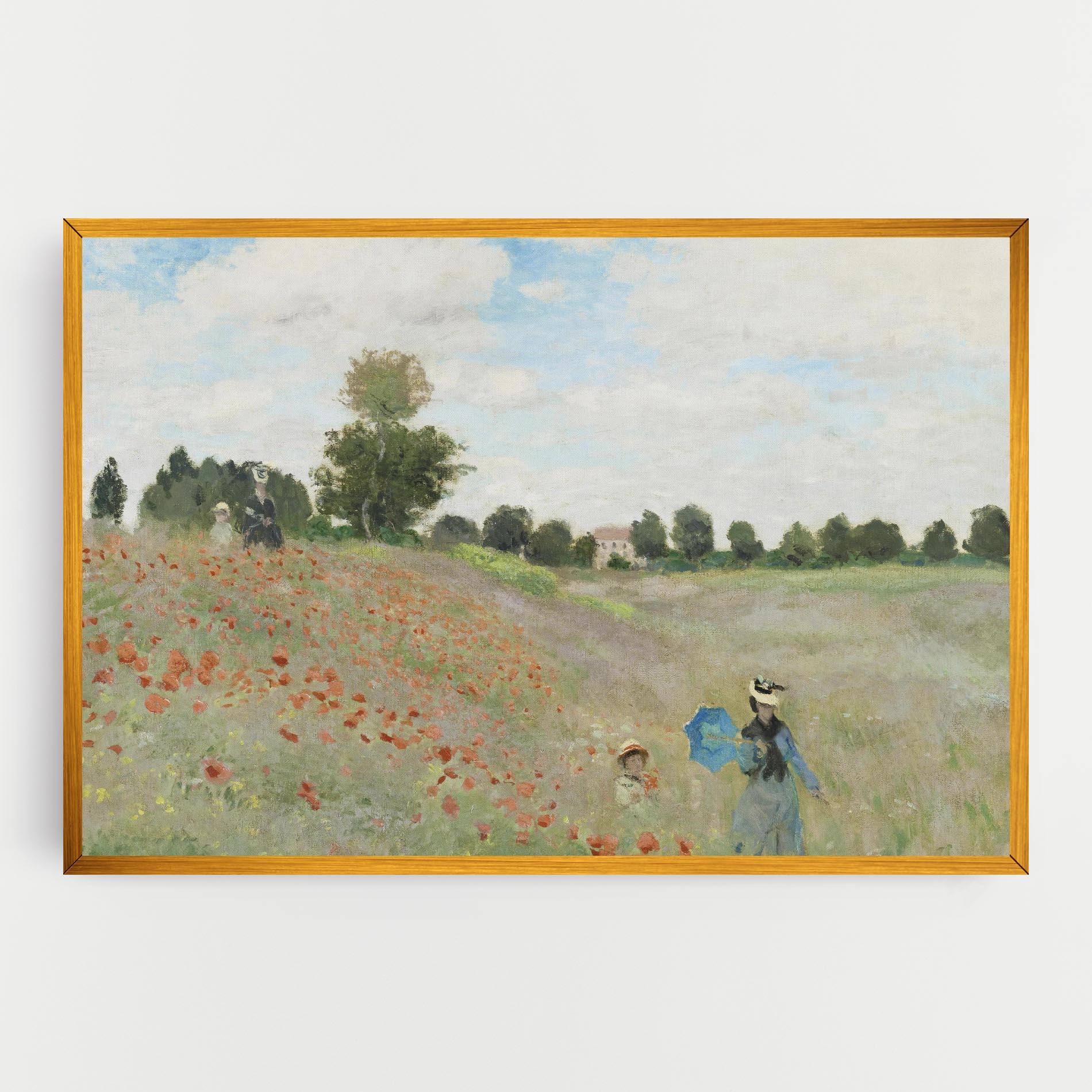 Leinwandbild Poppy Field Near Argenteuil mockup 0