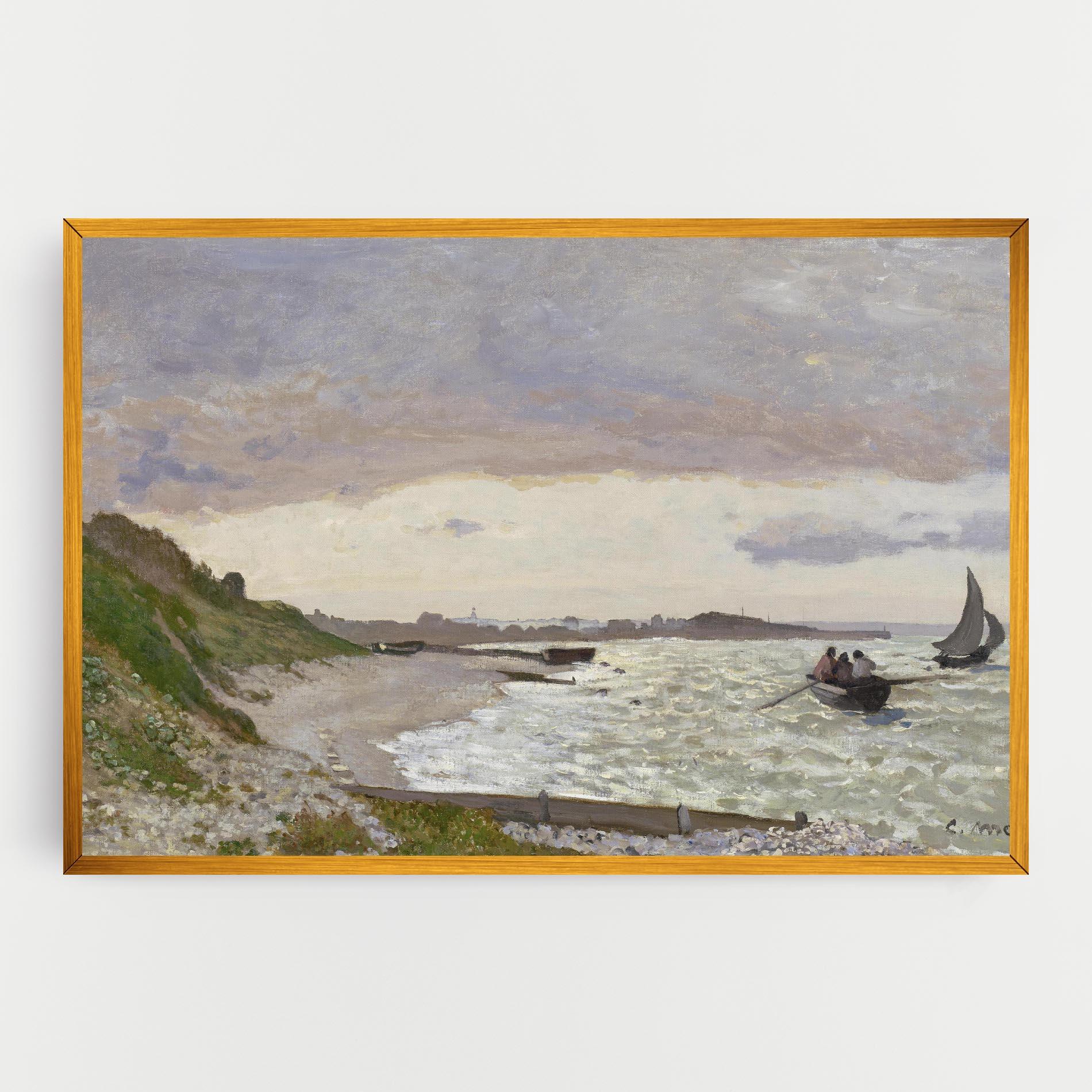 Leinwandbild Seashore At Sainte Adresse mockup 0