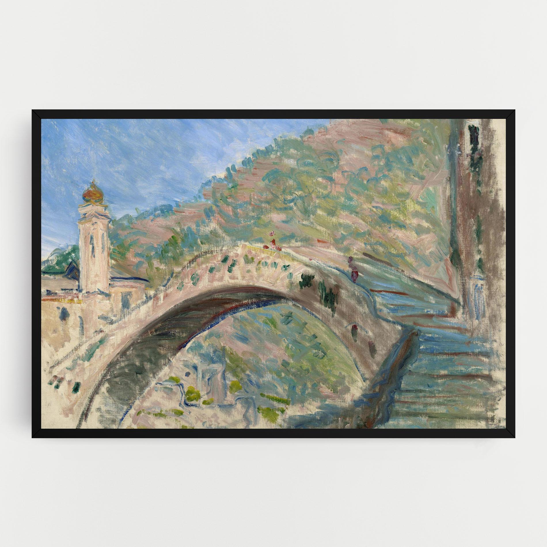 Leinwandbild Bridge At Dolceacqua mockup 0