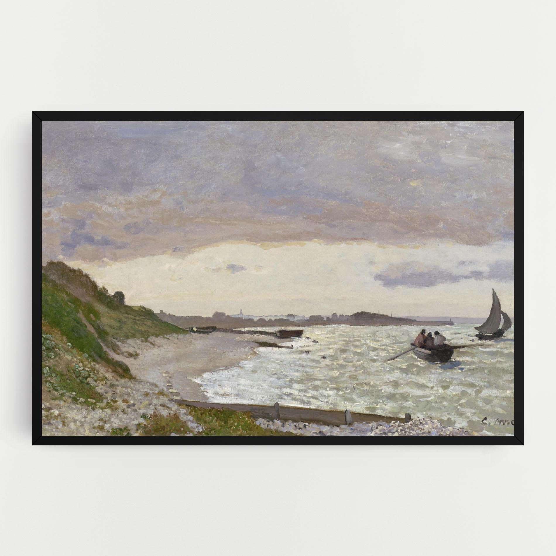 Leinwandbild Seashore At Sainte Adresse mockup 0
