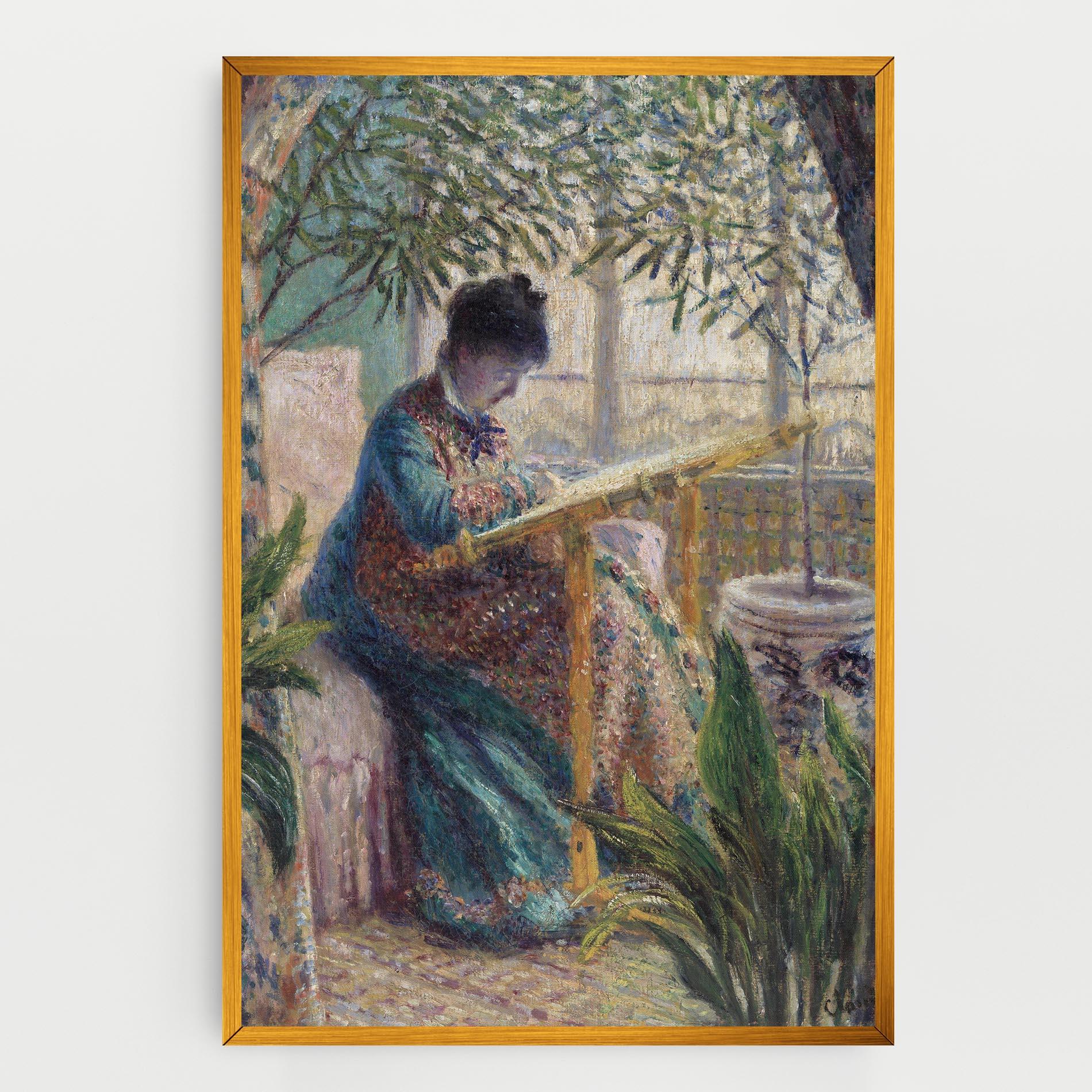 Leinwandbild Monet Embroidering mockup 0