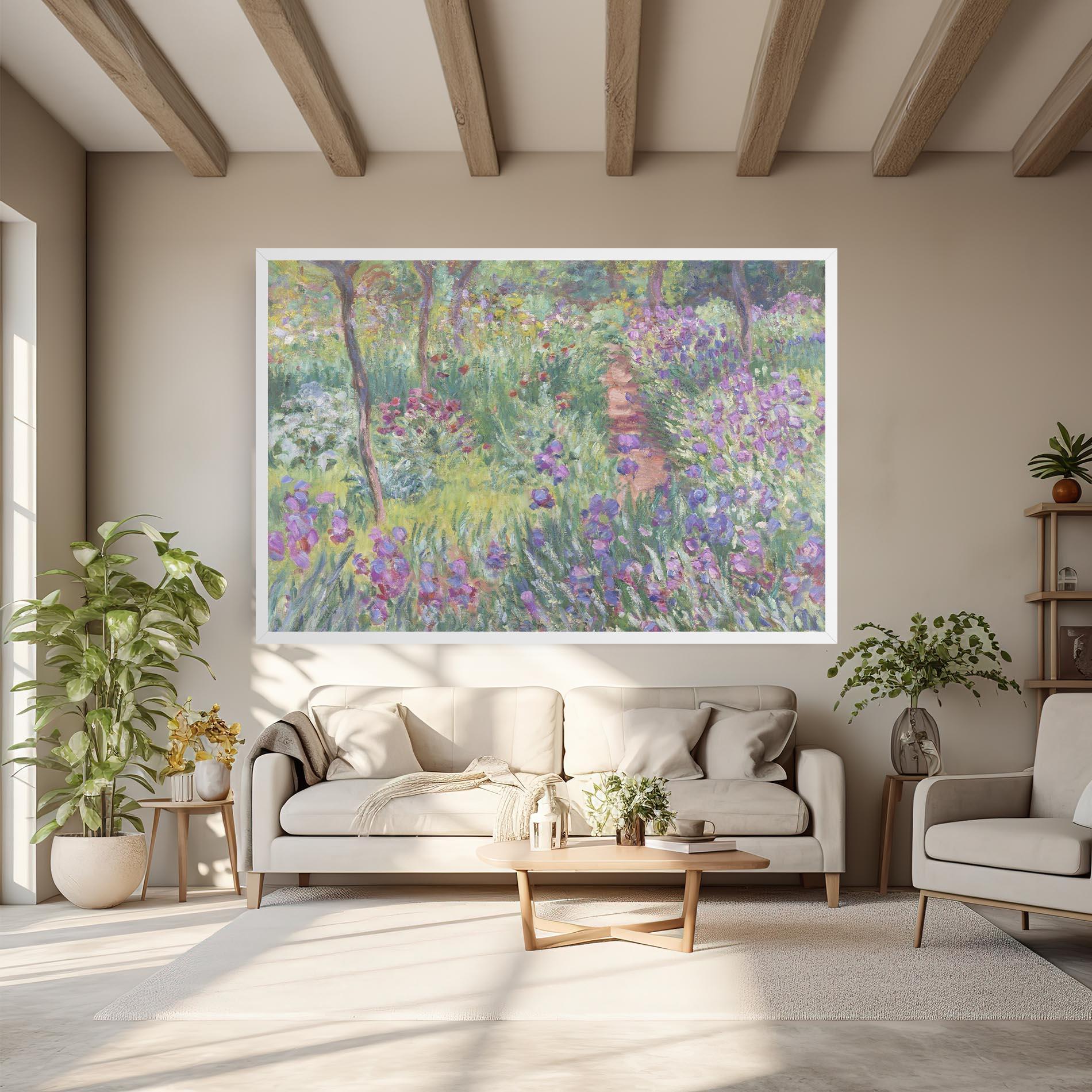 Leinwandbild Garden In Giverny Monet mockup 6