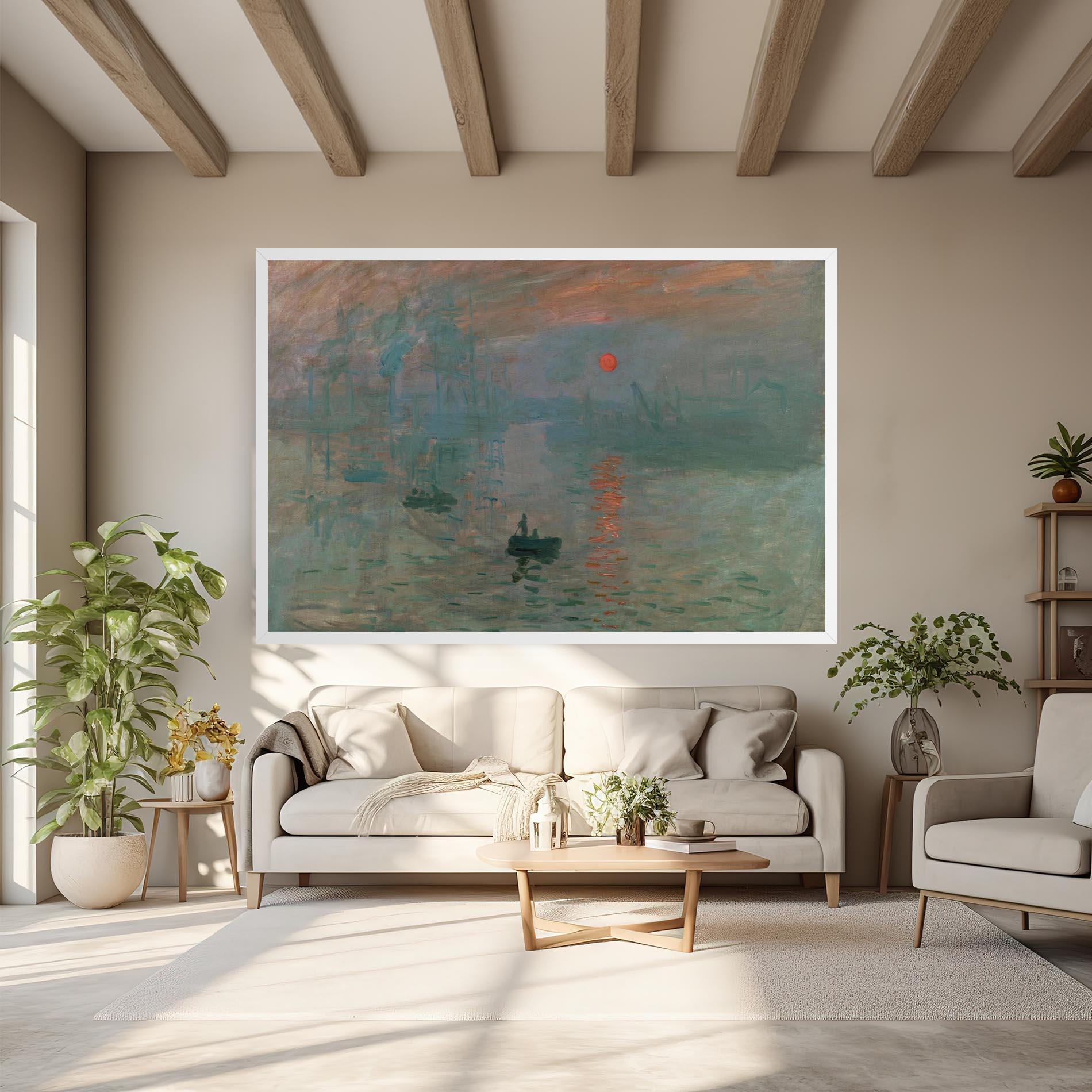 Leinwandbild Monet Sunrise mockup 6