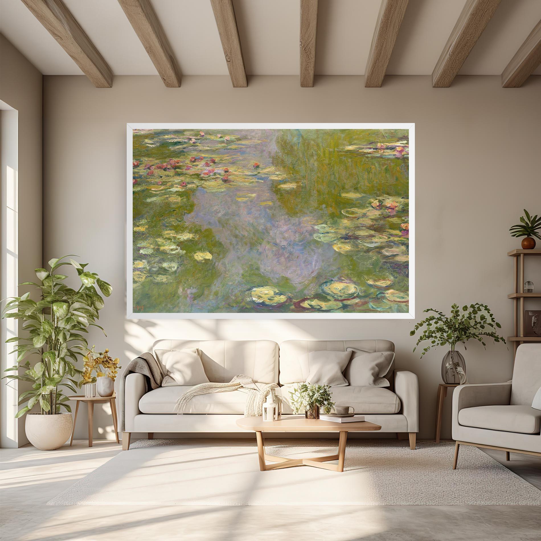 Leinwandbild Water Lilies Monet mockup 6