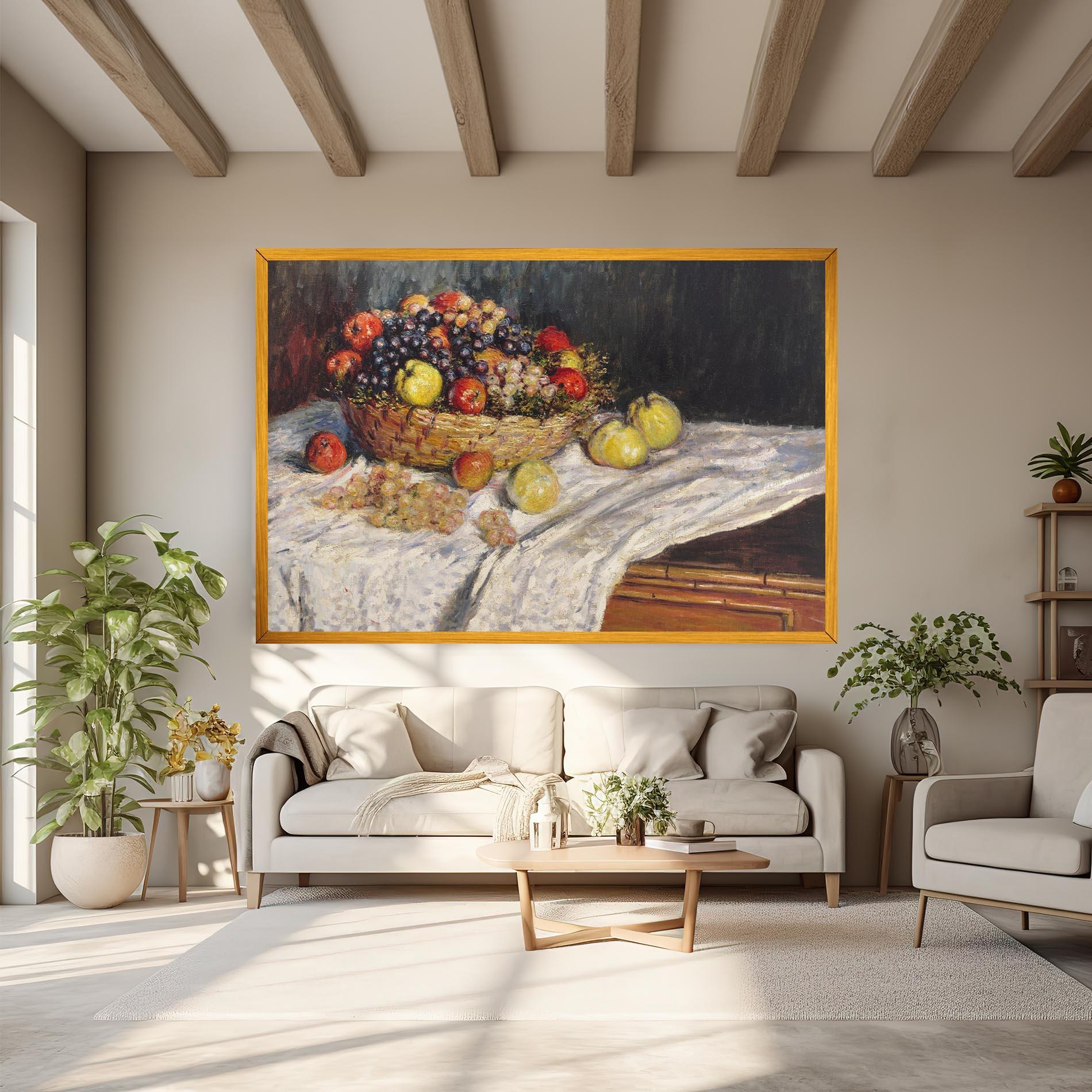 Leinwandbild Apples And Grapes mockup 6