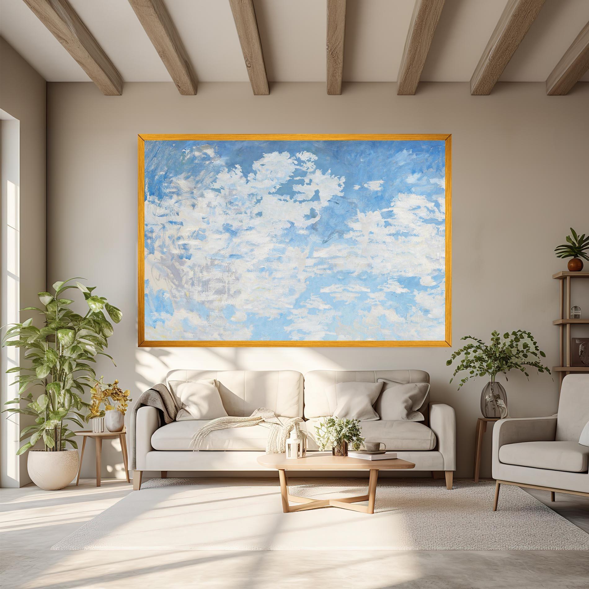 Leinwandbild Clouds Monet mockup 6