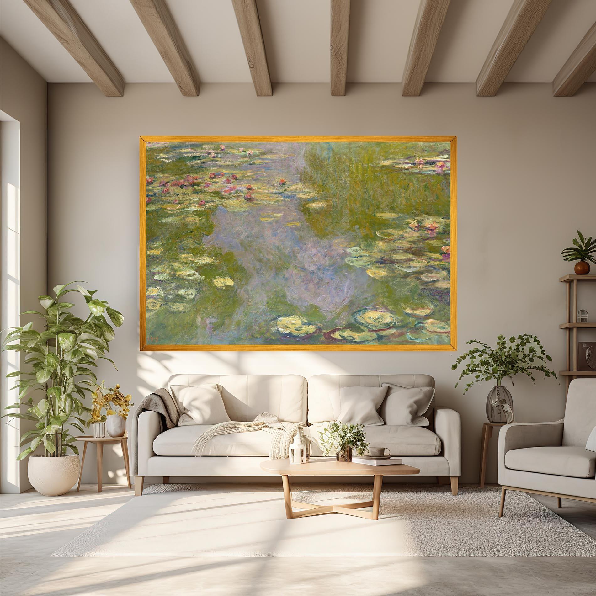 Leinwandbild Water Lilies Monet mockup 6