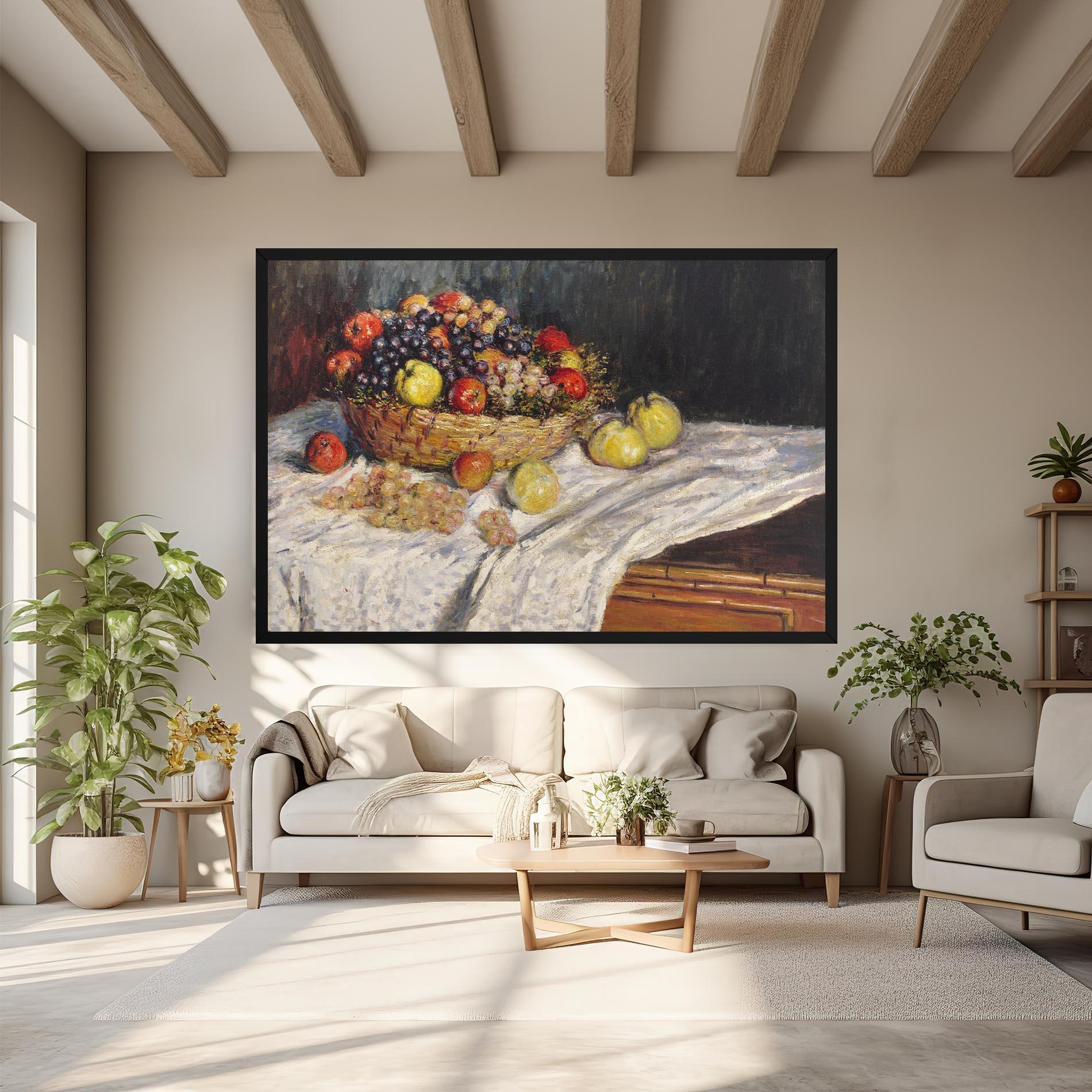 Leinwandbild Apples And Grapes mockup 6