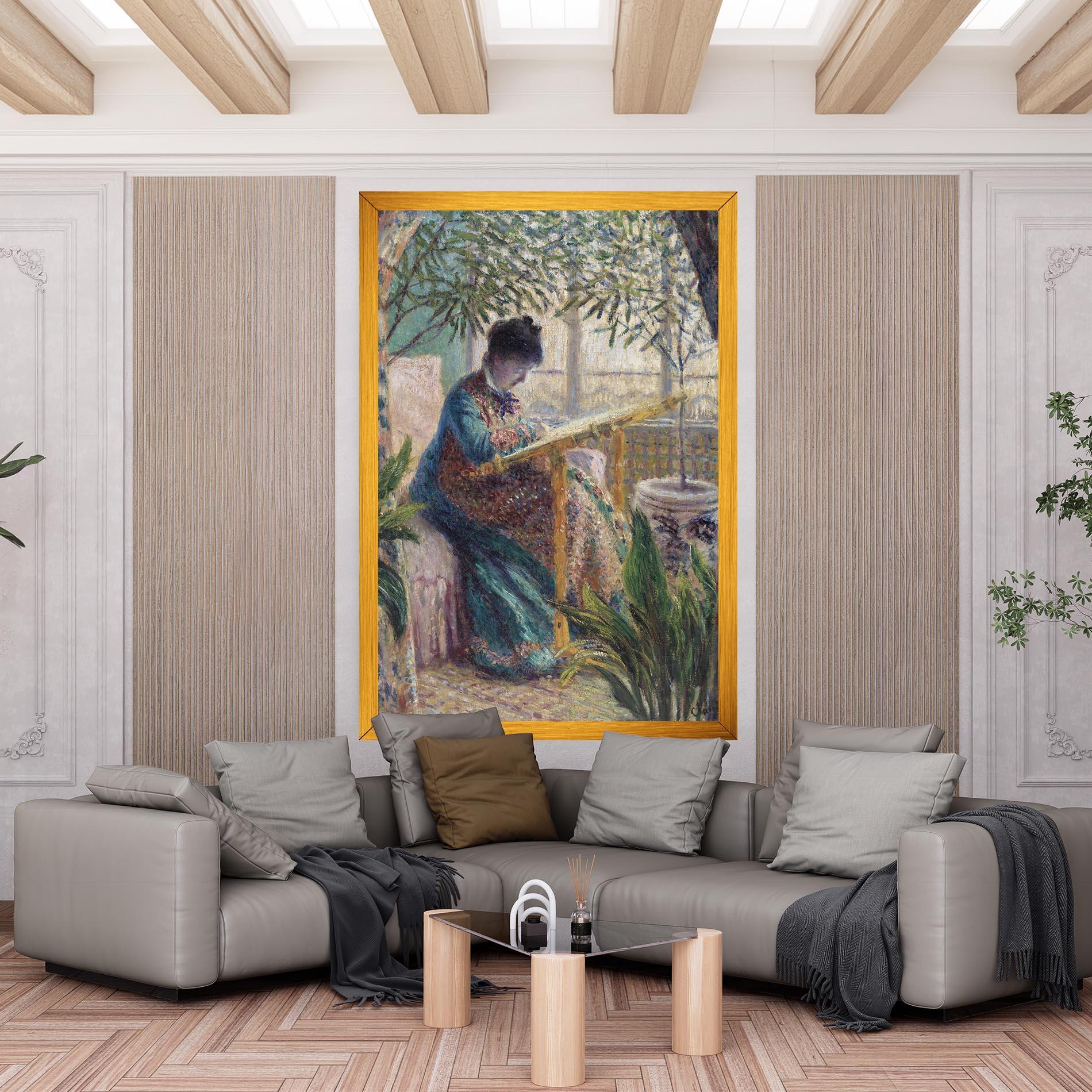 Leinwandbild Monet Embroidering mockup 6