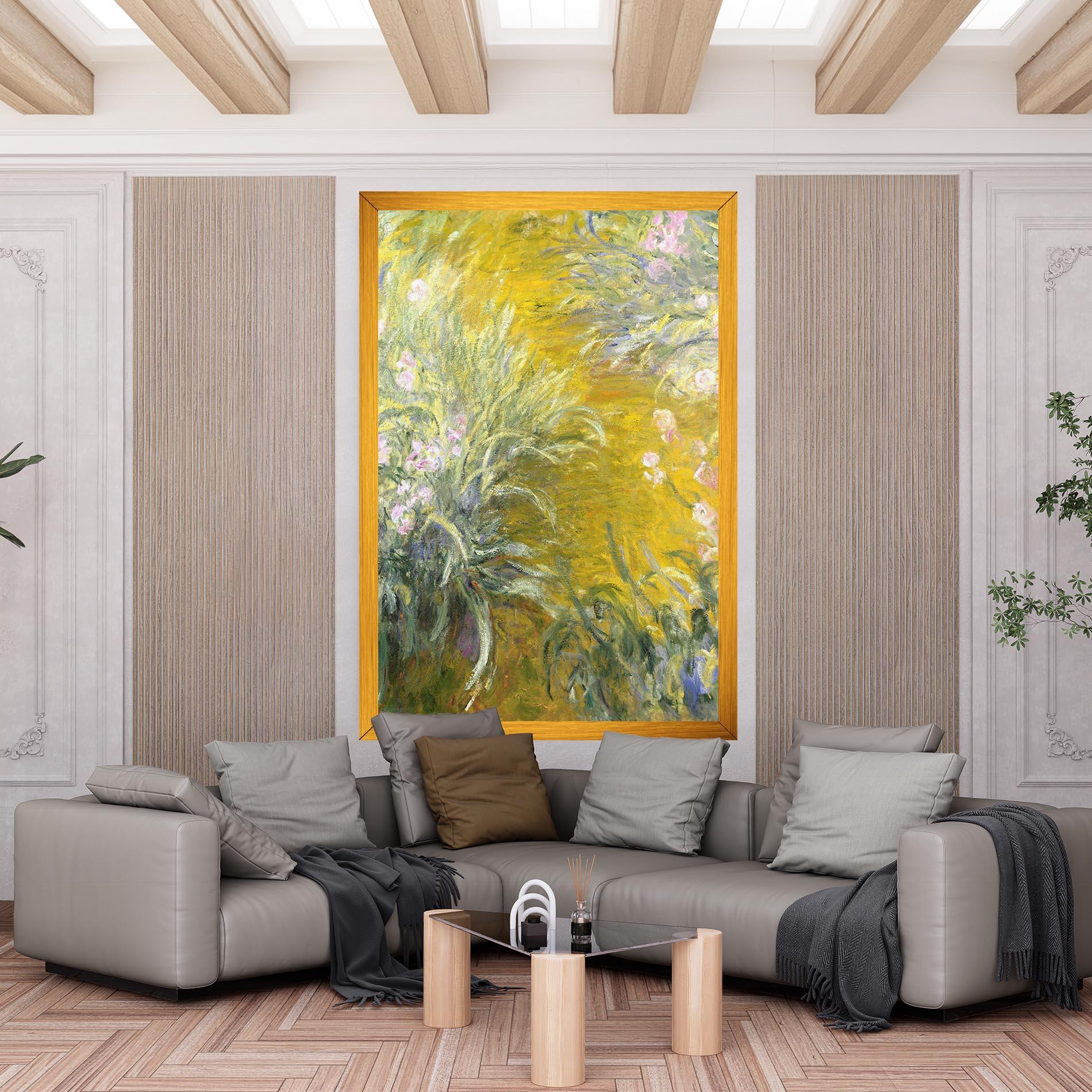 Leinwandbild Path Through The Irises mockup 6