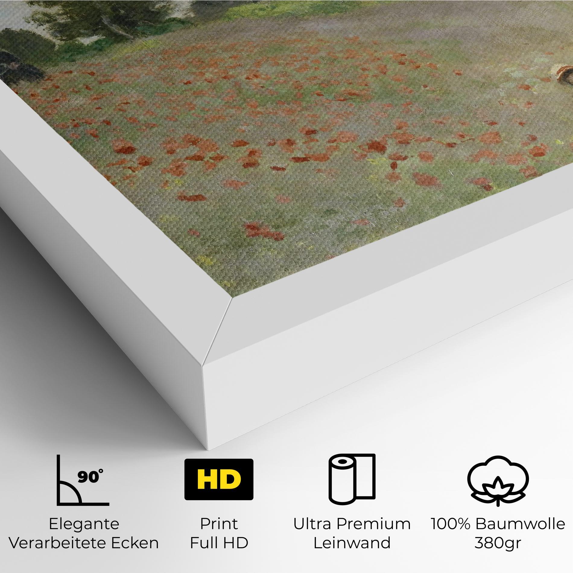 Leinwandbild Poppy Field Near Argenteuil mockup 4