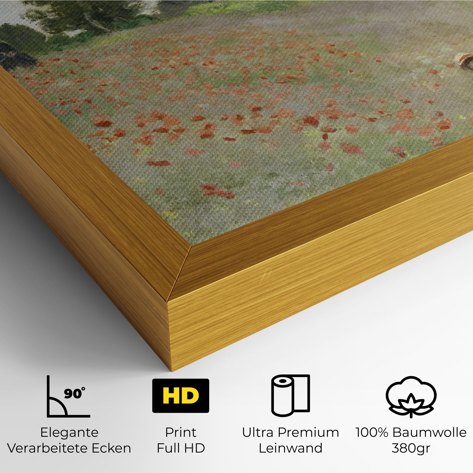 Leinwandbild Poppy Field Near Argenteuil mockup 4