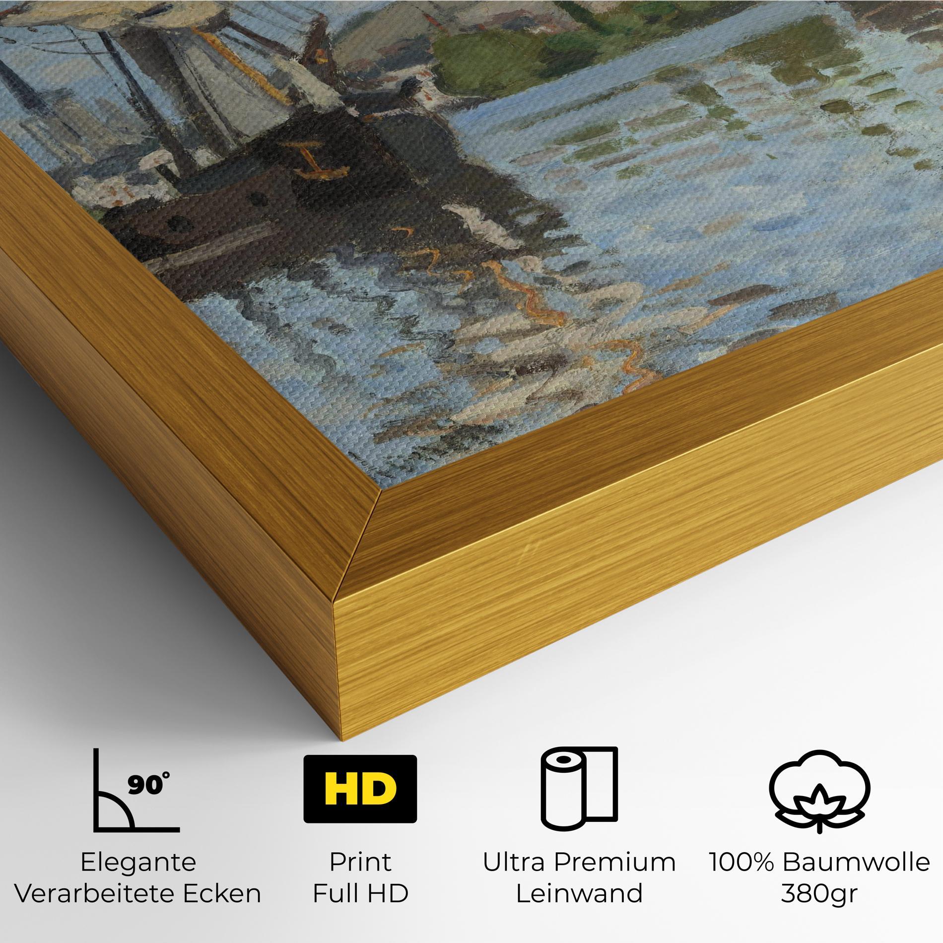 Leinwandbild Ships At Rouen mockup 4