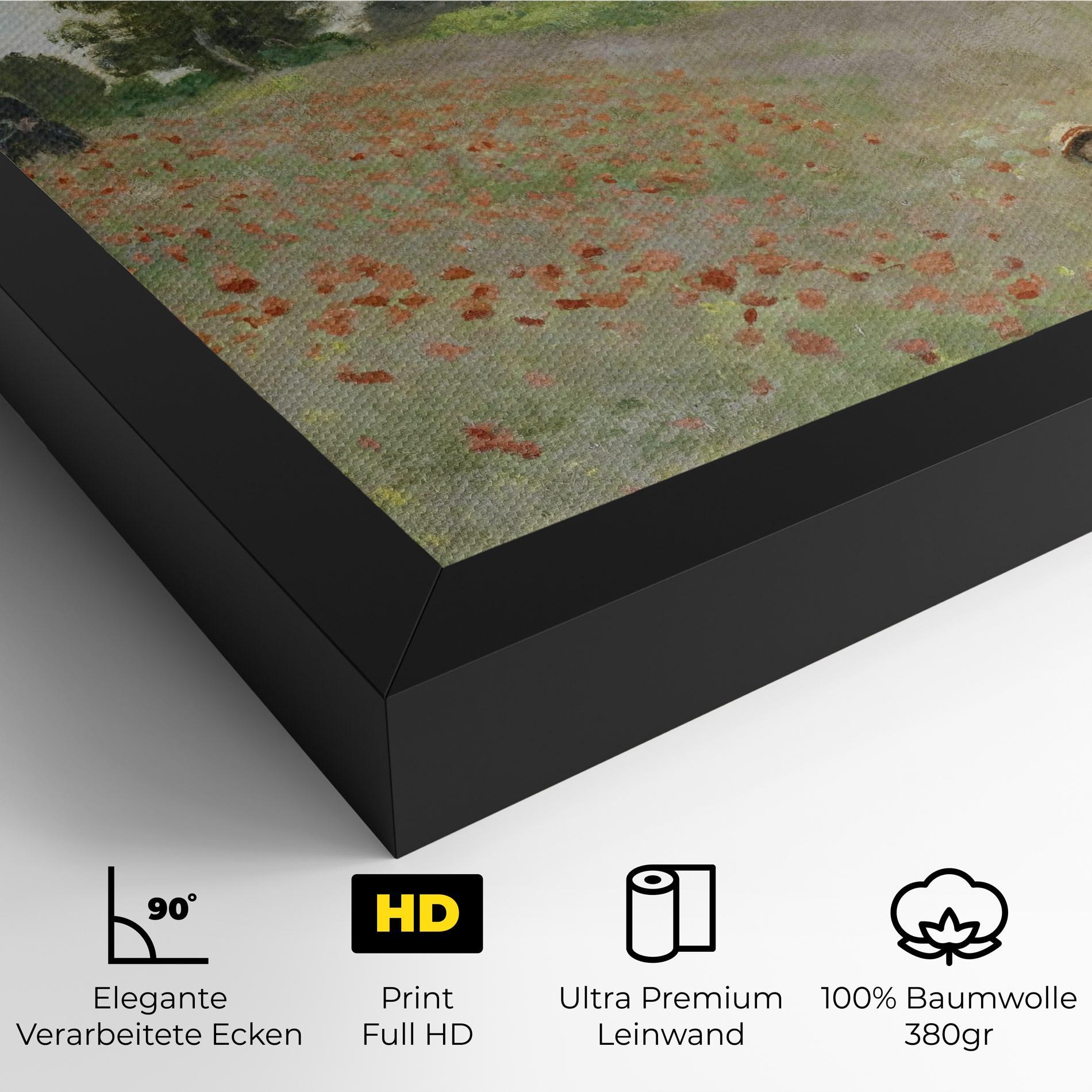 Leinwandbild Poppy Field Near Argenteuil mockup 4