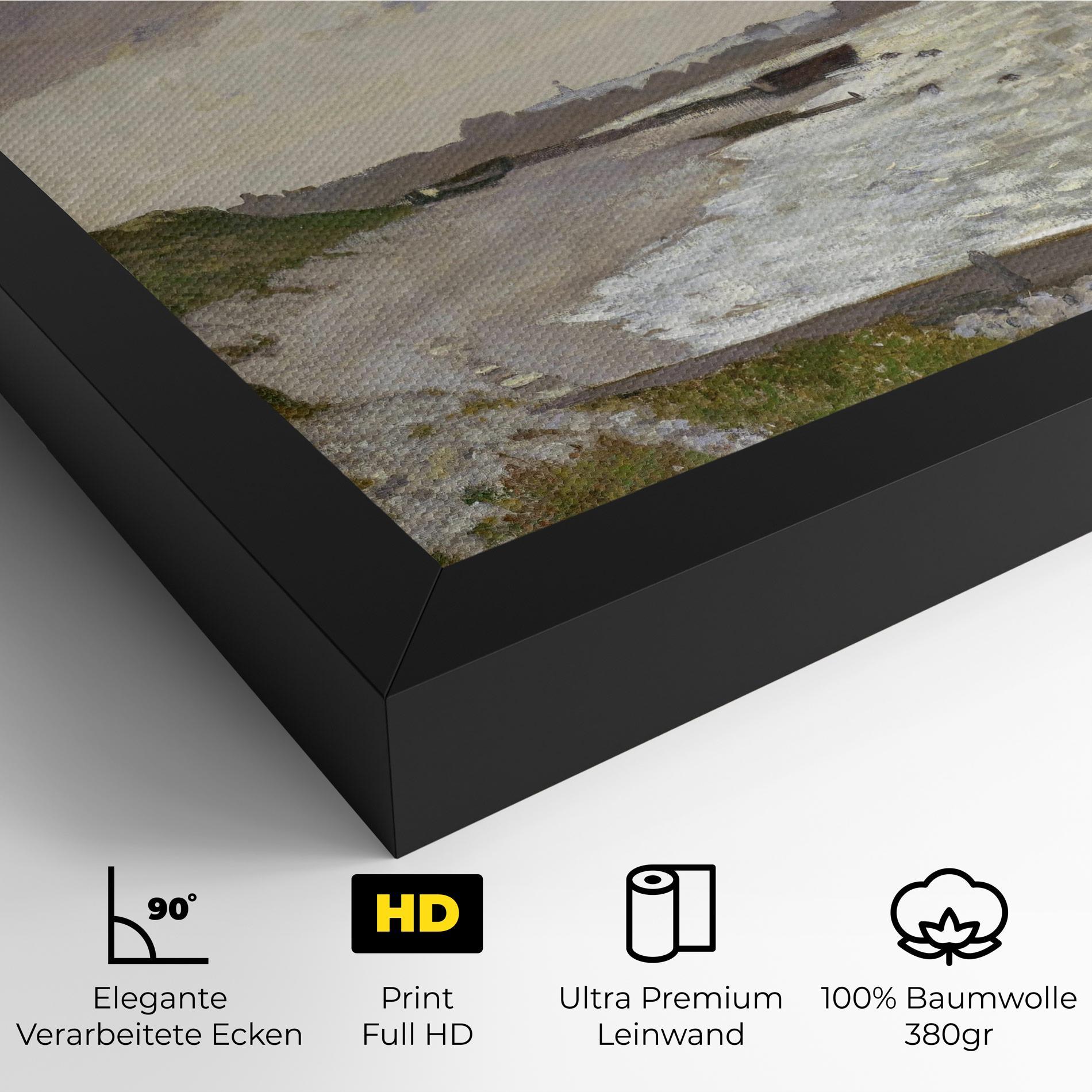 Leinwandbild Seashore At Sainte Adresse mockup 4