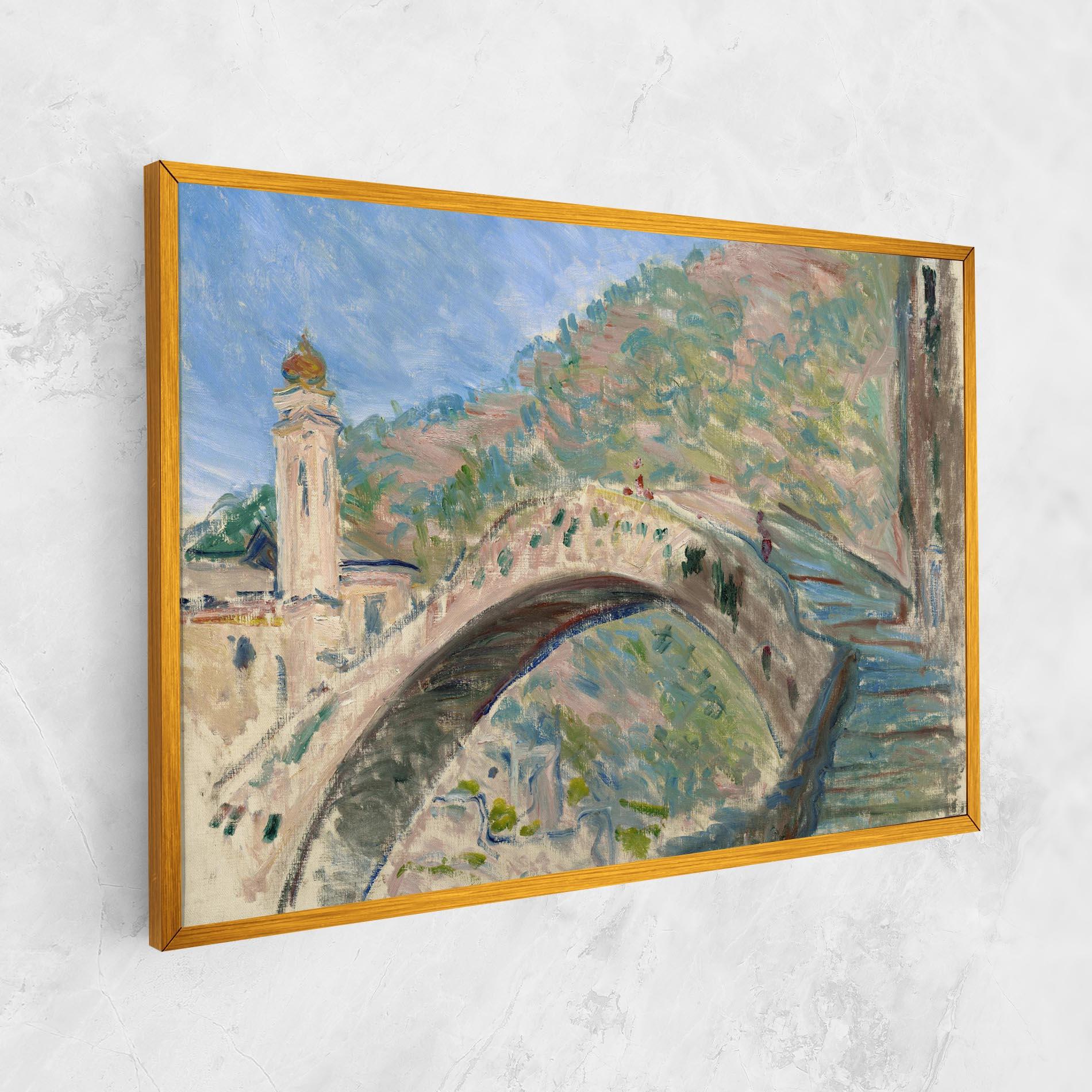 Leinwandbild Bridge At Dolceacqua mockup 1