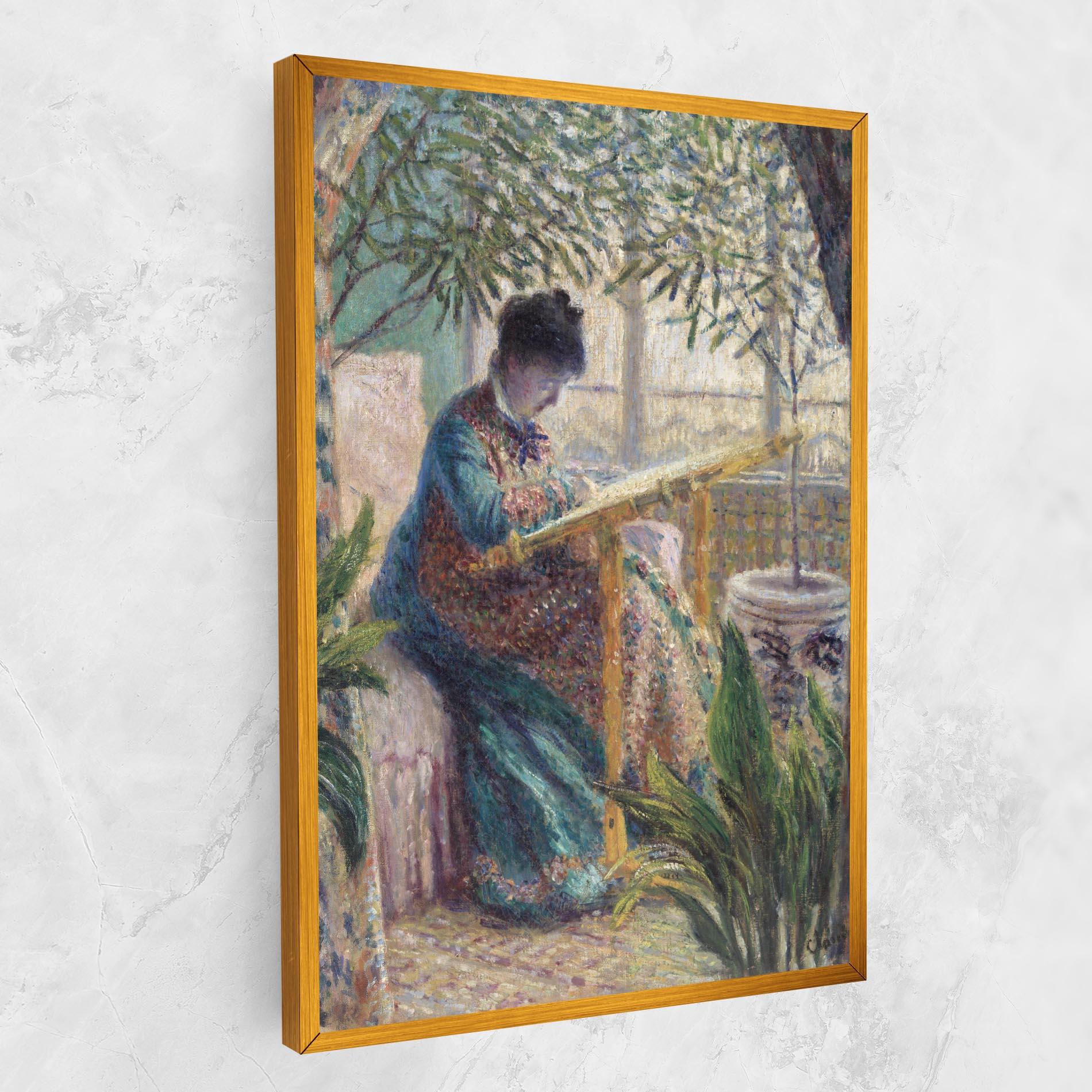 Leinwandbild Monet Embroidering mockup 1