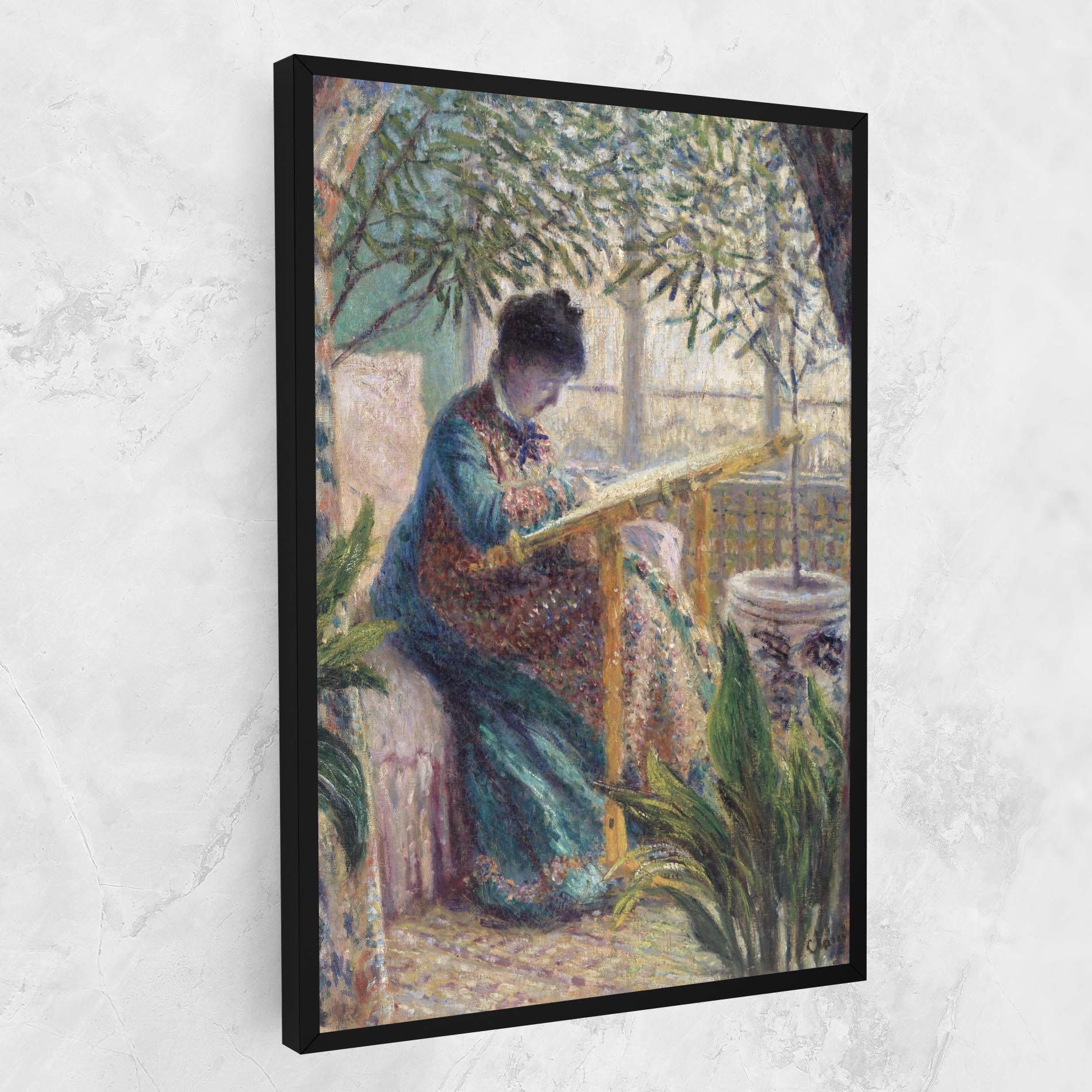 Leinwandbild Monet Embroidering mockup 1