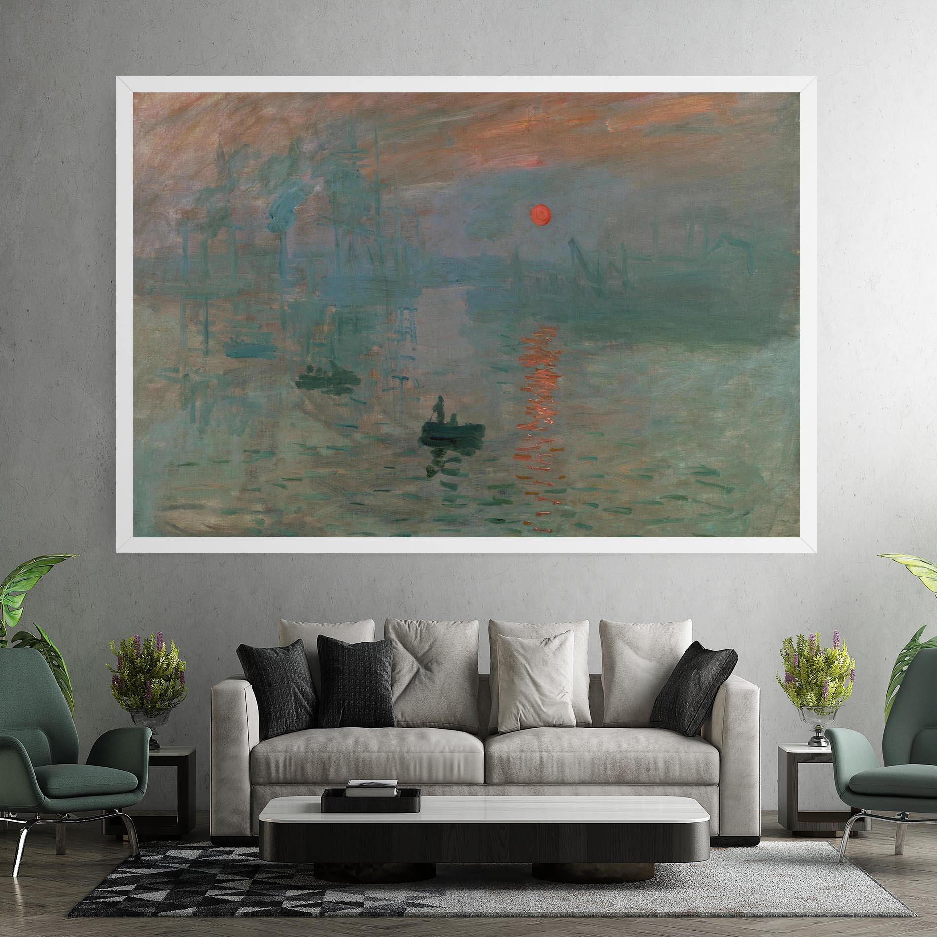 Leinwandbild Monet Sunrise mockup 7