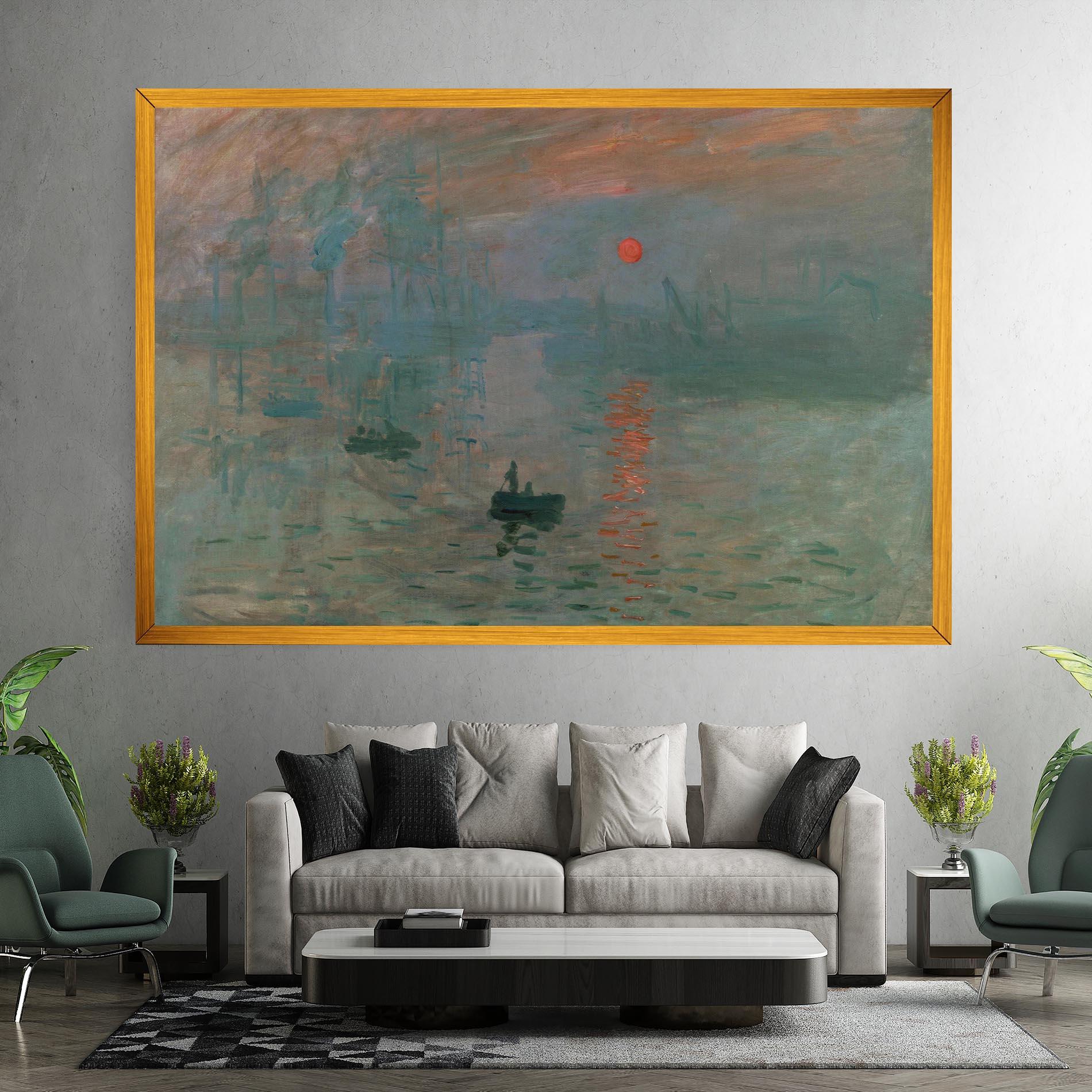 Leinwandbild Monet Sunrise mockup 7