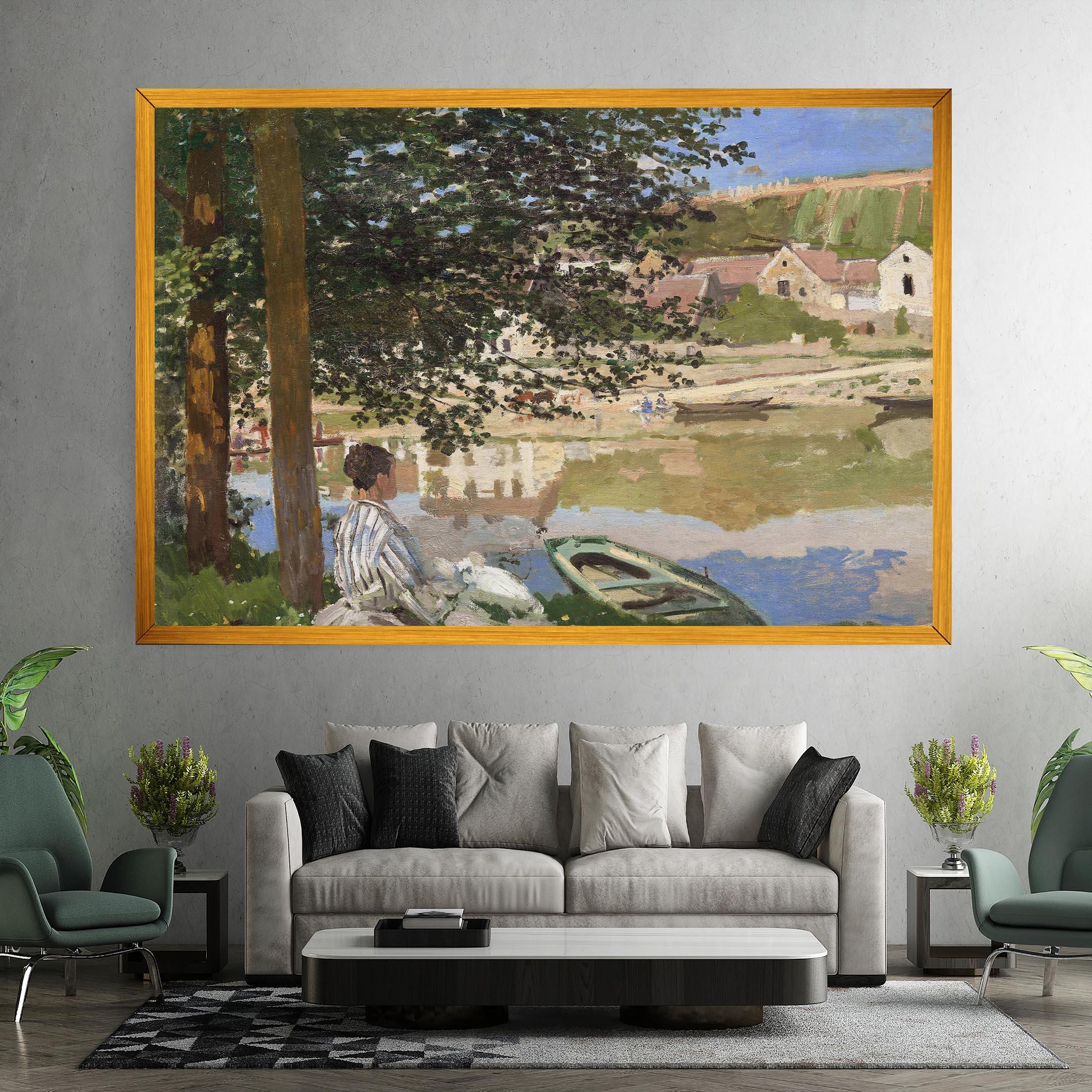 Leinwandbild On The Bank Of The Seine mockup 7