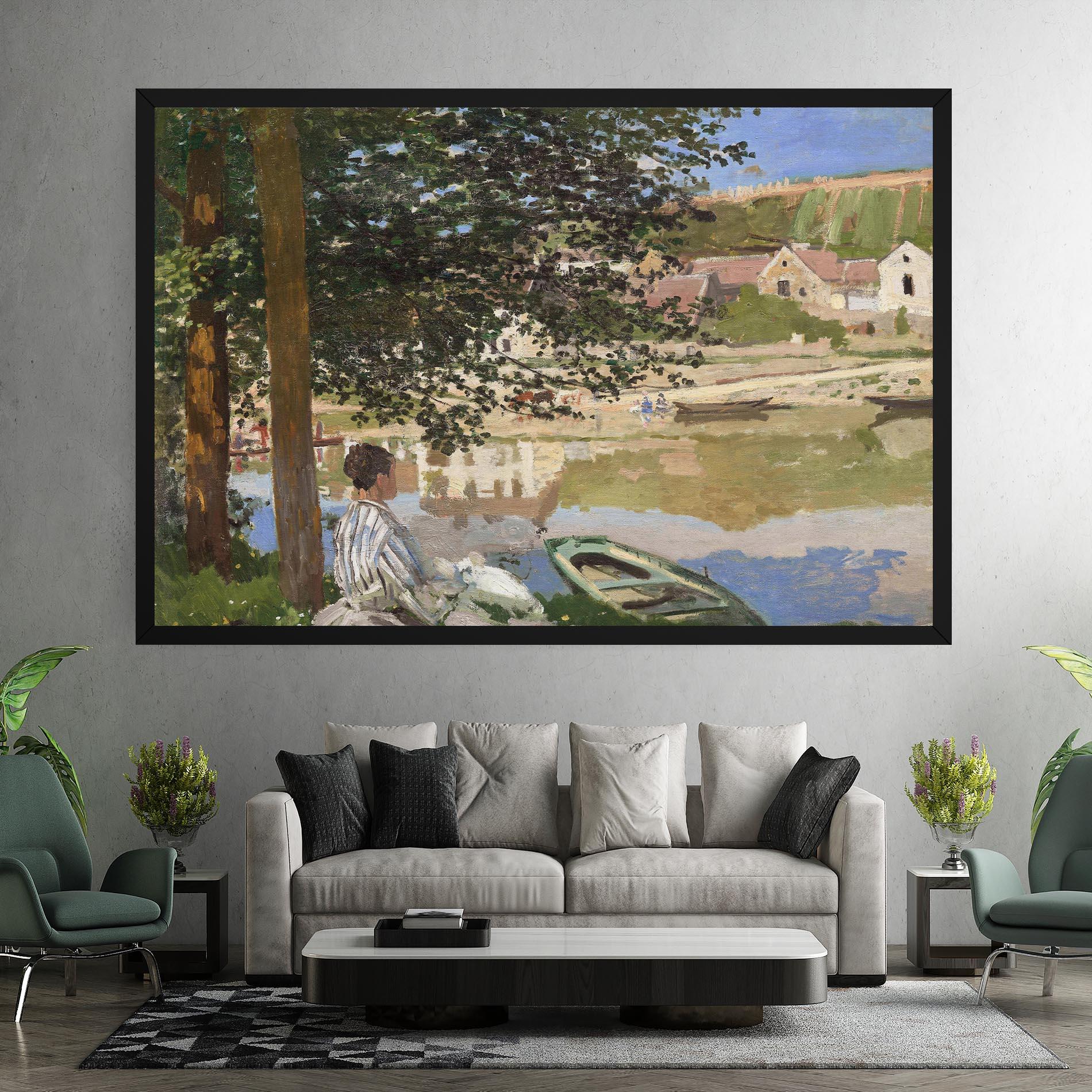 Leinwandbild On The Bank Of The Seine mockup 7