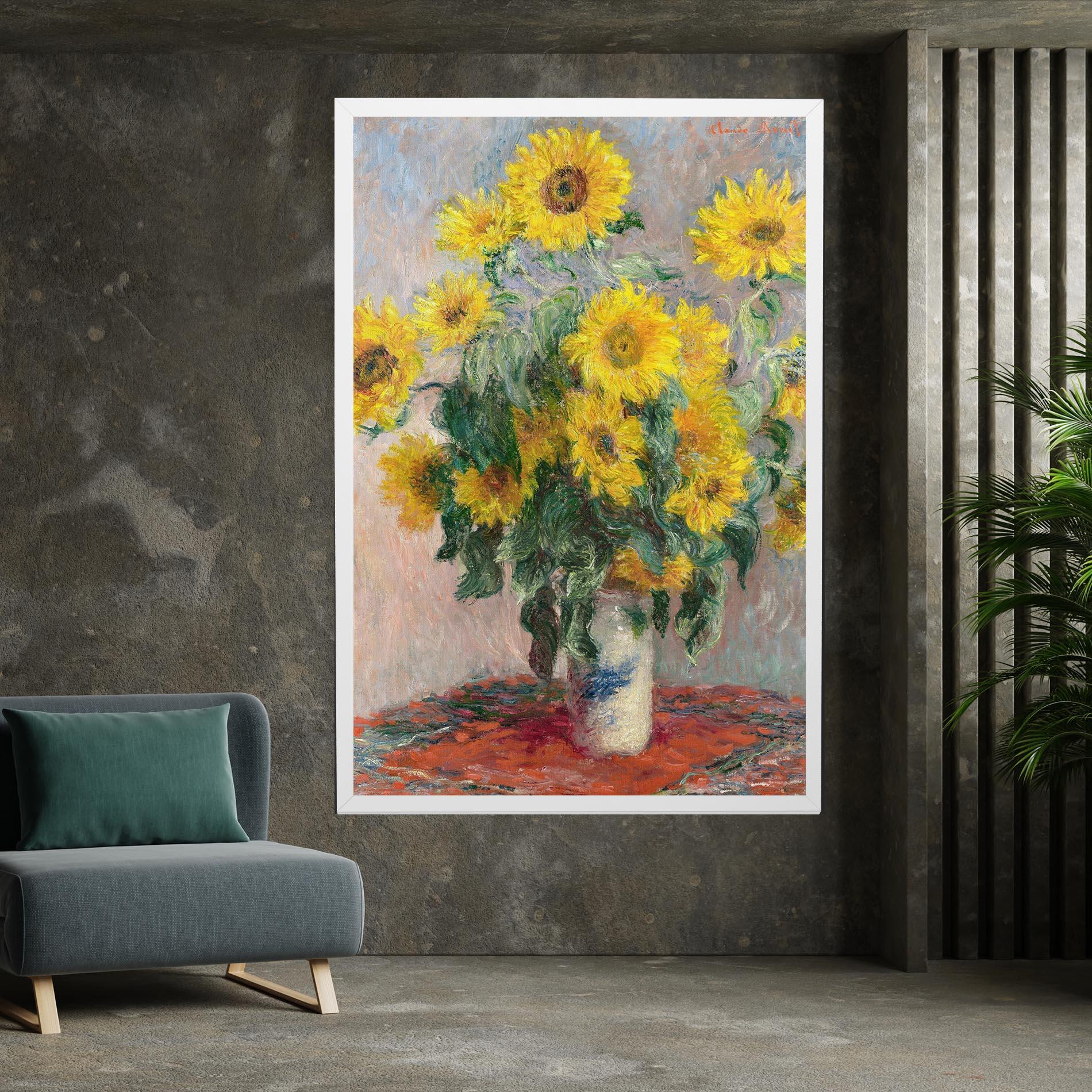 Leinwandbild Bouquet Of Sunflowers 1881 mockup 7
