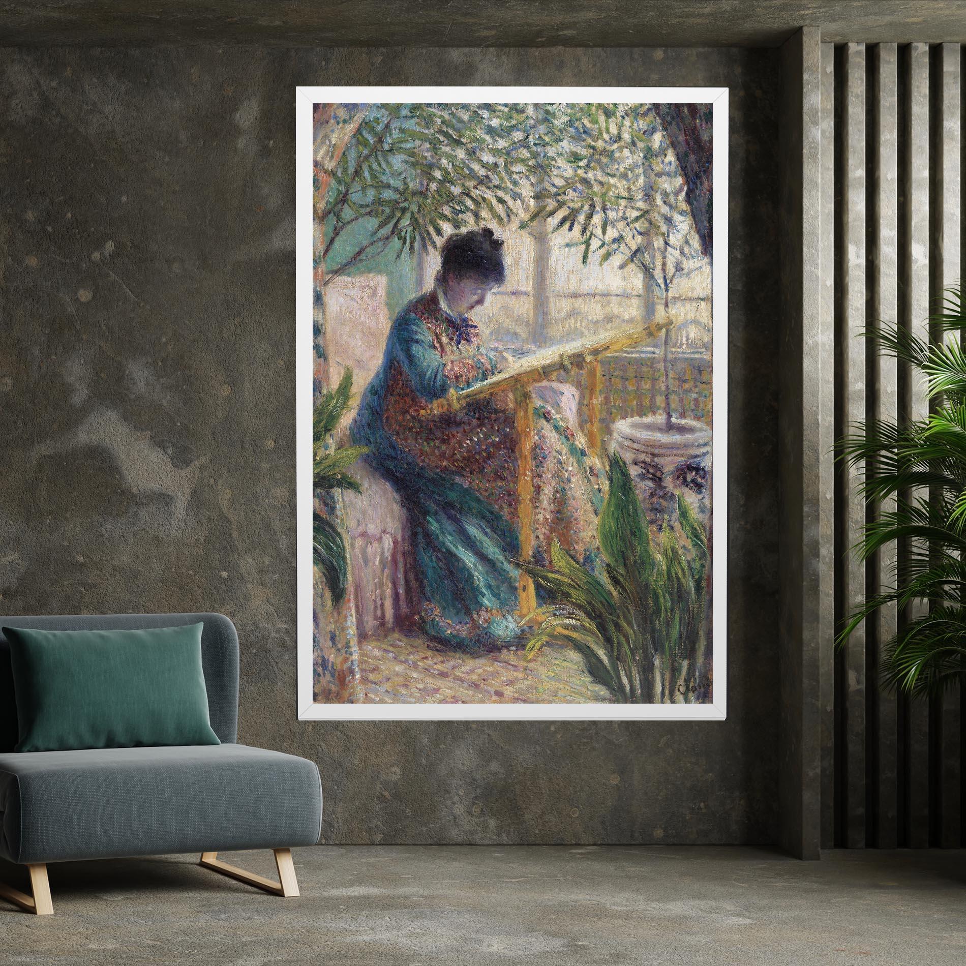 Leinwandbild Monet Embroidering mockup 7